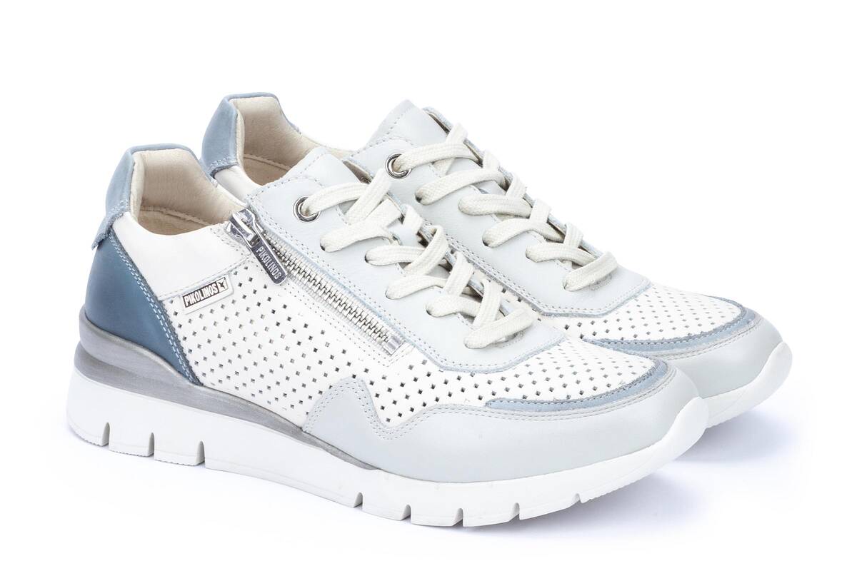 'Cantabria' women's perforated sneaker - White mix - Chaplinshoes'Cantabria' women's perforated sneaker - White mixPikolinos