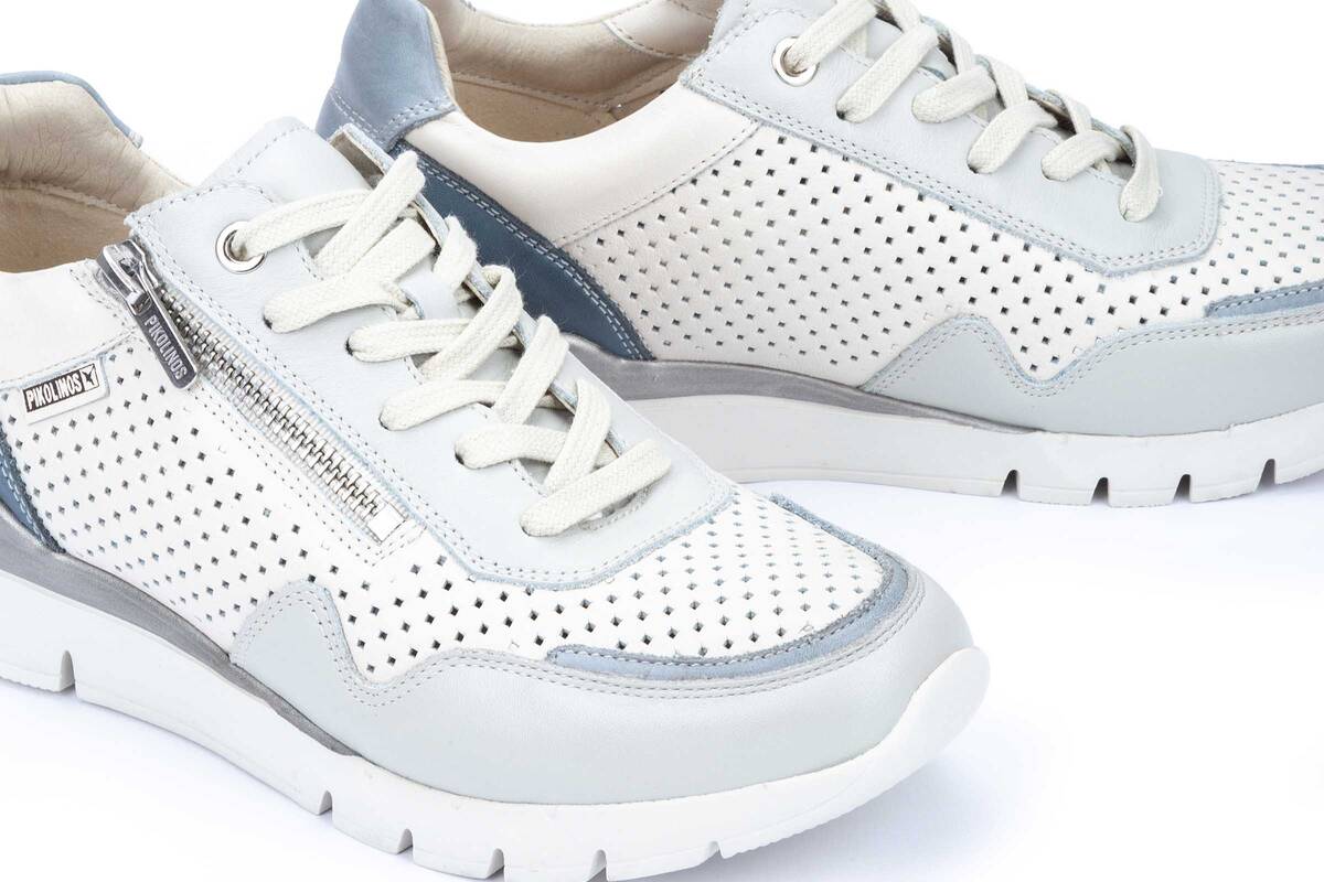 'Cantabria' women's perforated sneaker - White mix - Chaplinshoes'Cantabria' women's perforated sneaker - White mixPikolinos