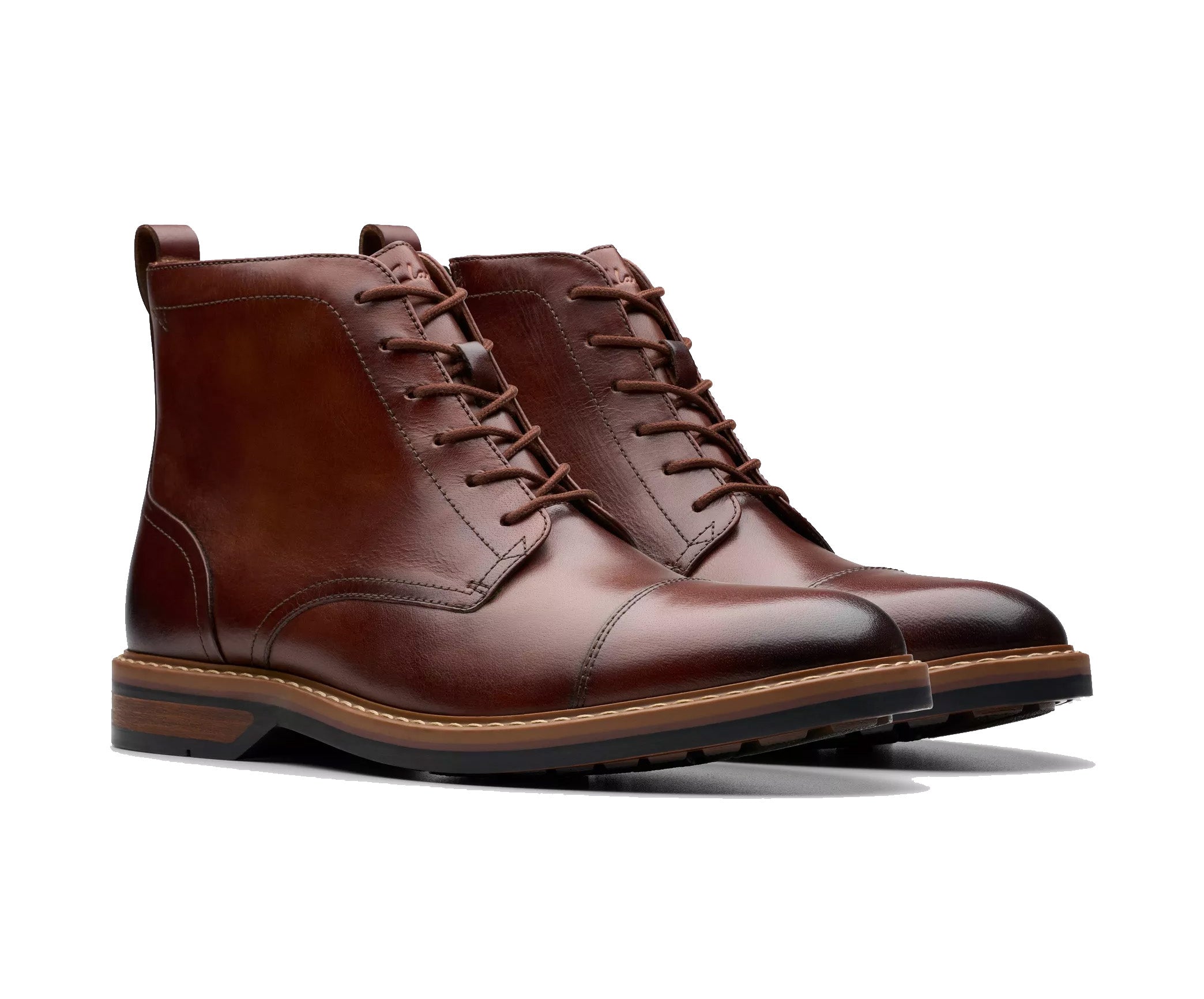 'Aldwin Cap' men's lace-zip boot - brown