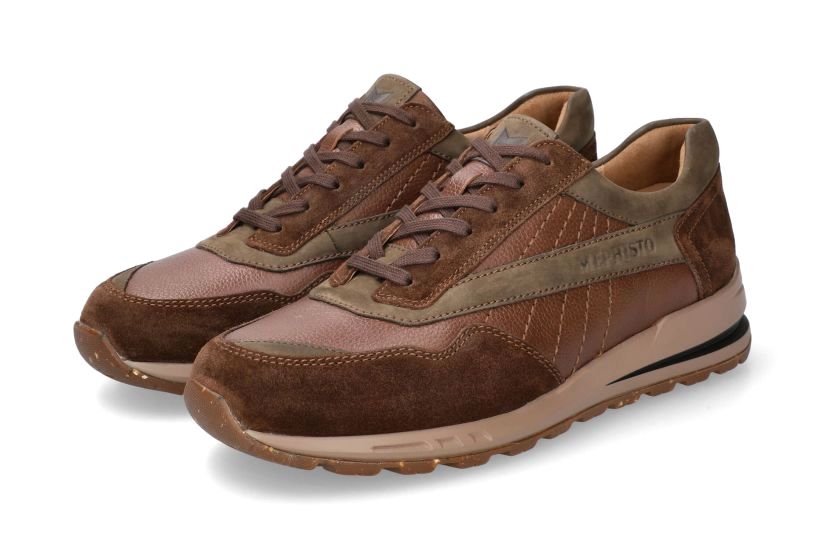 Sneaker ergonomica allacciata da uomo 'Barth' - marrone