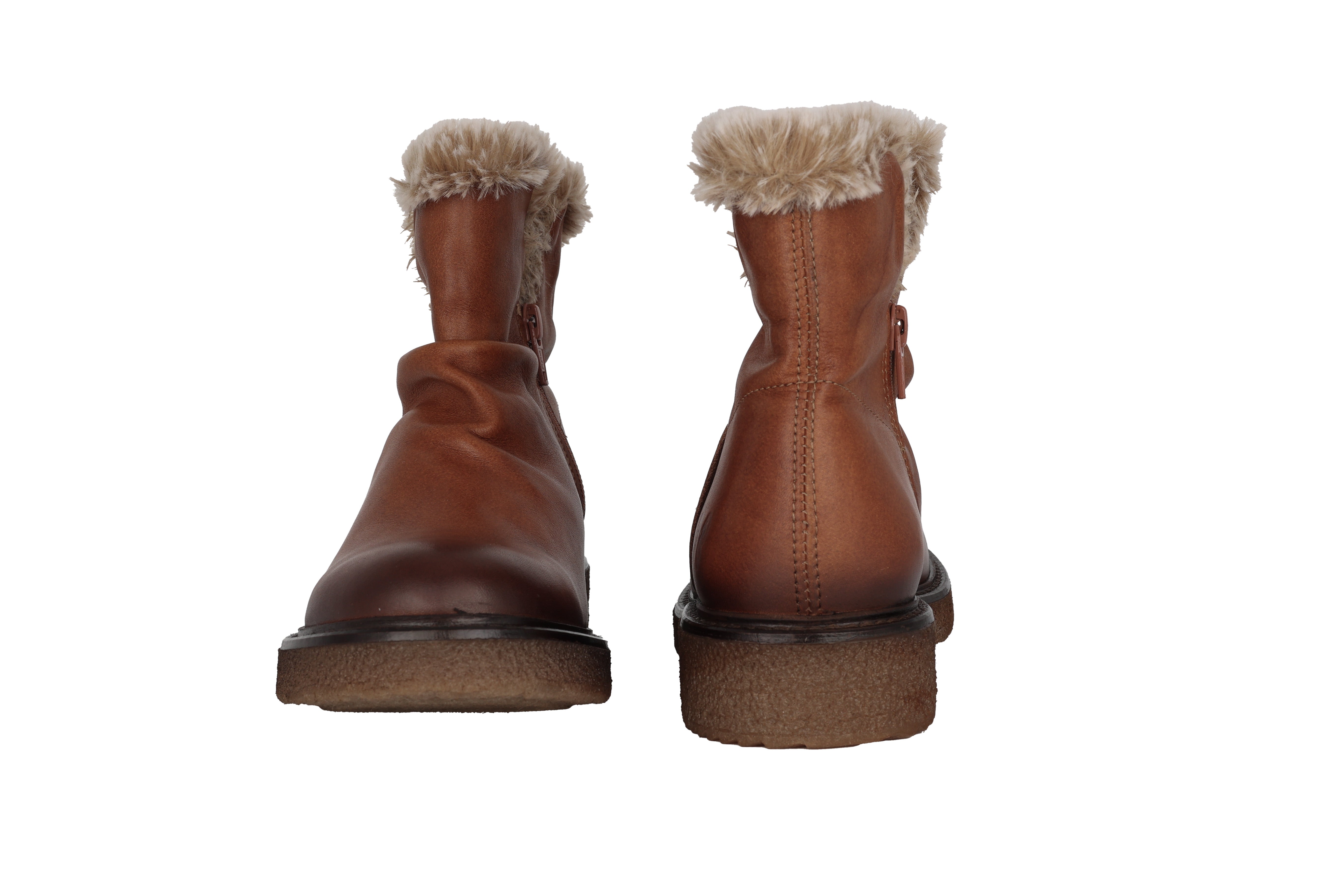 Stivaletto foderato da donna "E346" - marrone