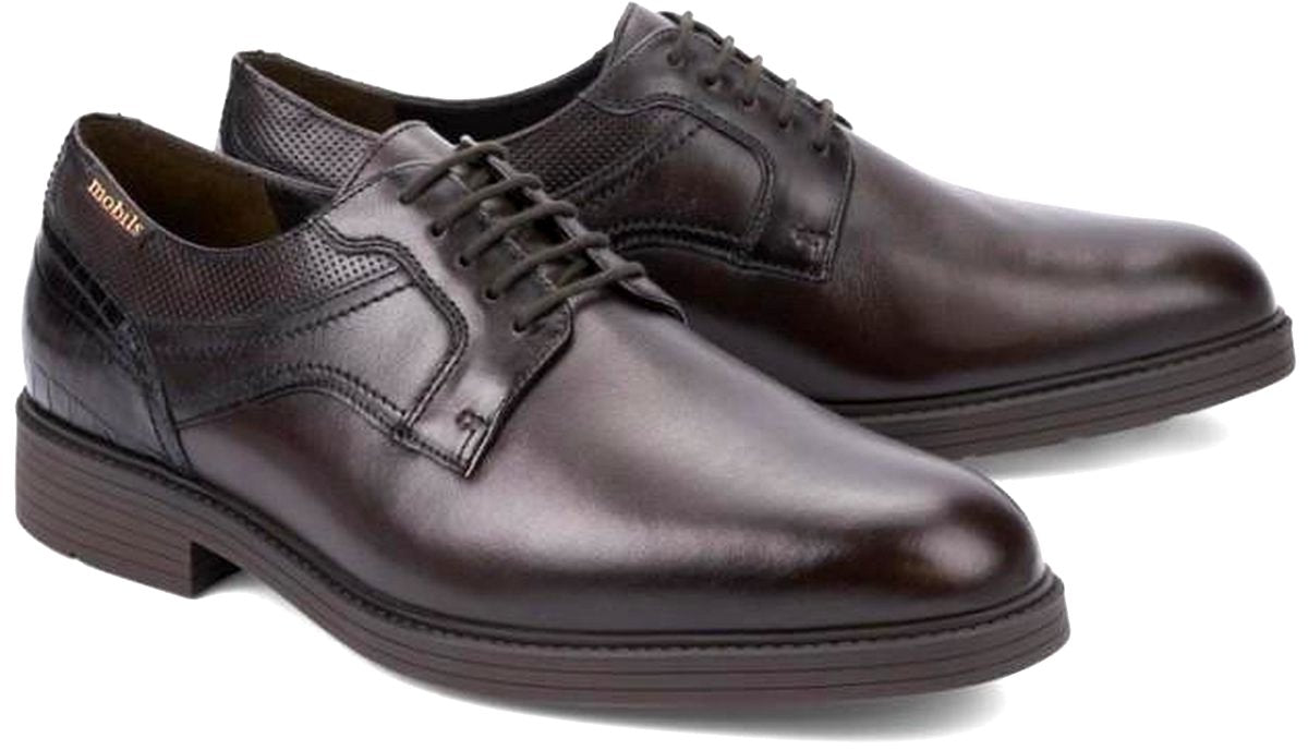 'FLAVIEN' men's ergonomic wide fit (H) lace - up shoes - Brown - Chaplinshoes'FLAVIEN' men's ergonomic wide fit (H) lace - up shoes - BrownMephisto