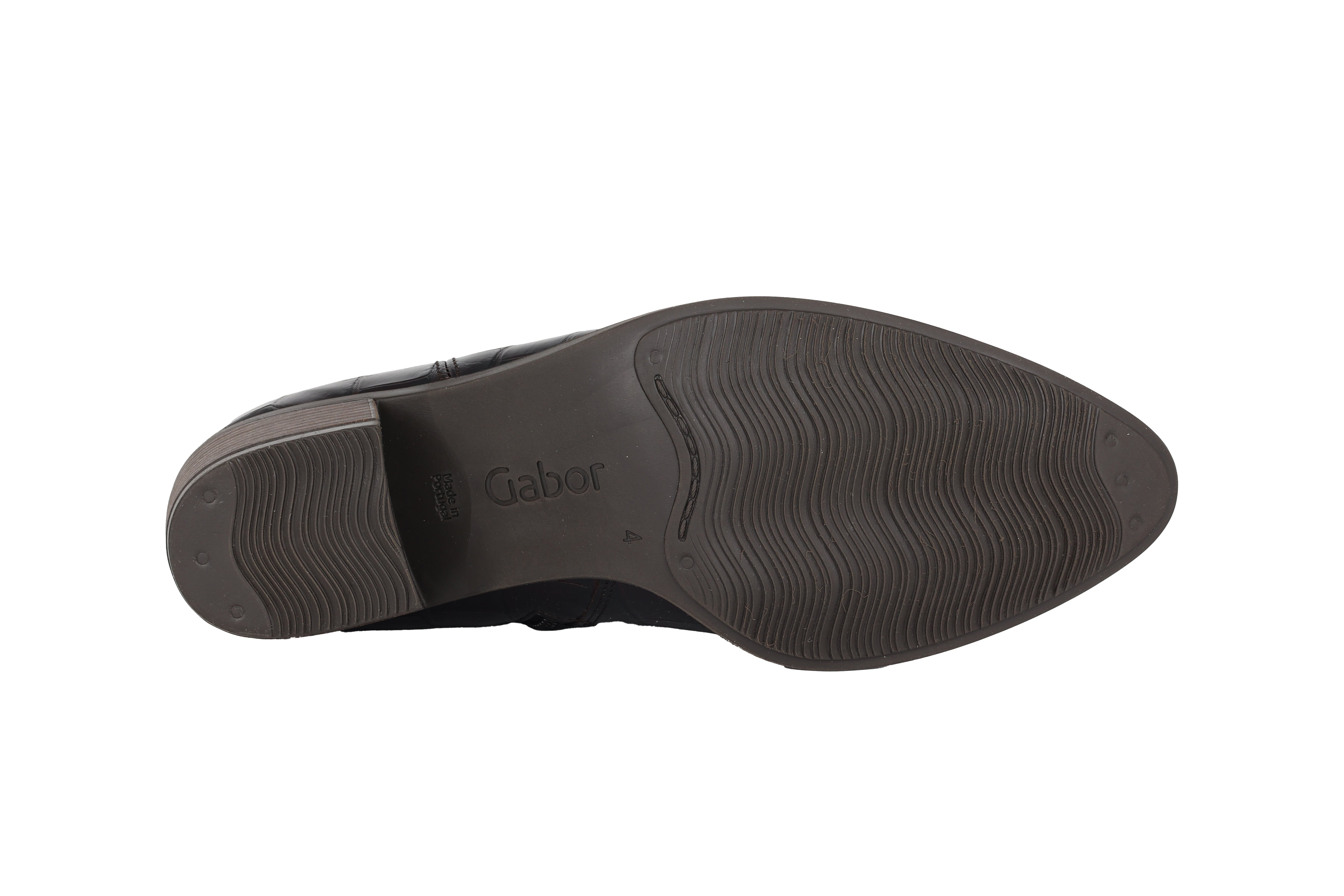 Damenstiefel „31.600.53“ im Cowboy-Stil – dunkelbraunes Krokomuster