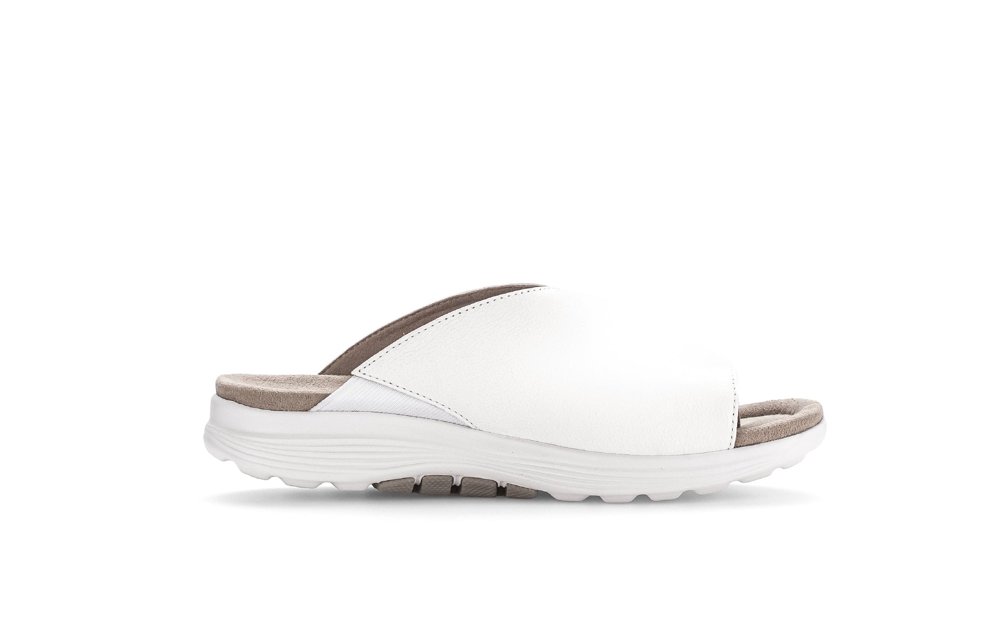 '66.812.60' women's rolling toe slide sandal - white