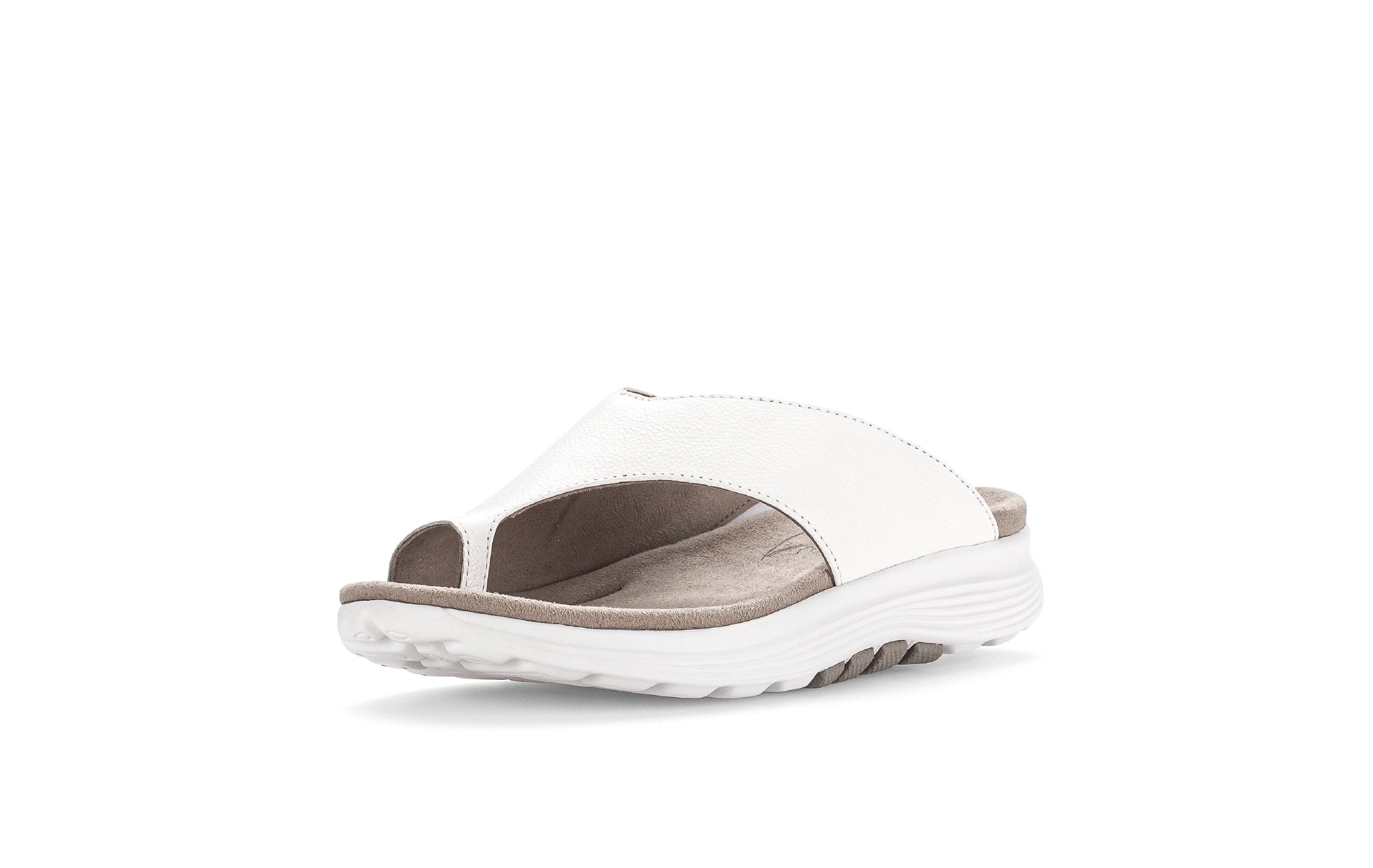 '66.812.60' women's rolling toe slide sandal - white