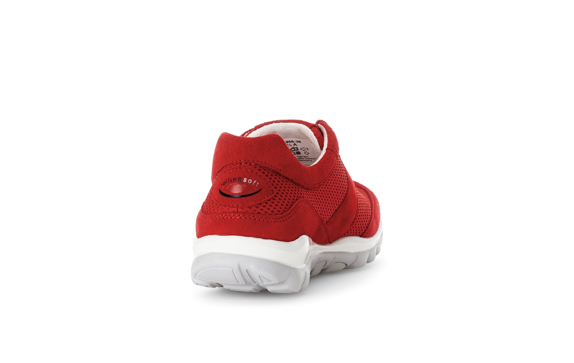 '66.966.38' women's walking rolling perforated lace-up shoe - red