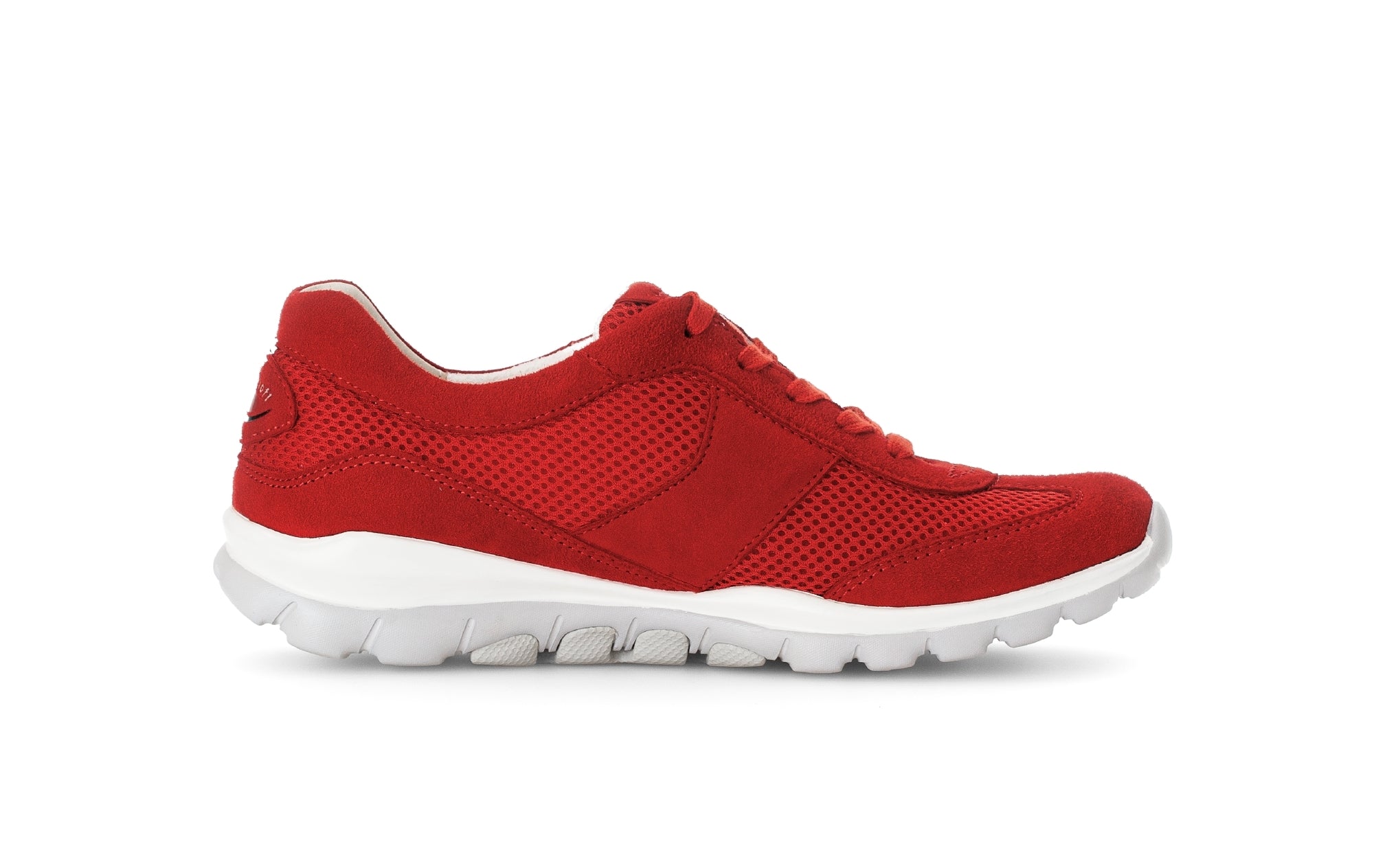 '66.966.38' women's walking rolling perforated lace-up shoe - red