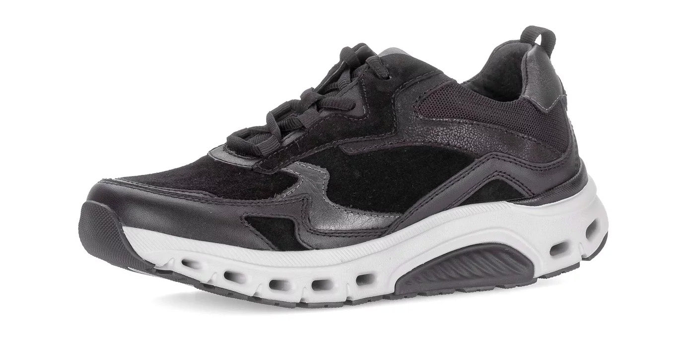 '76.986.47' women's walking rollinglace-up sneaker - Black