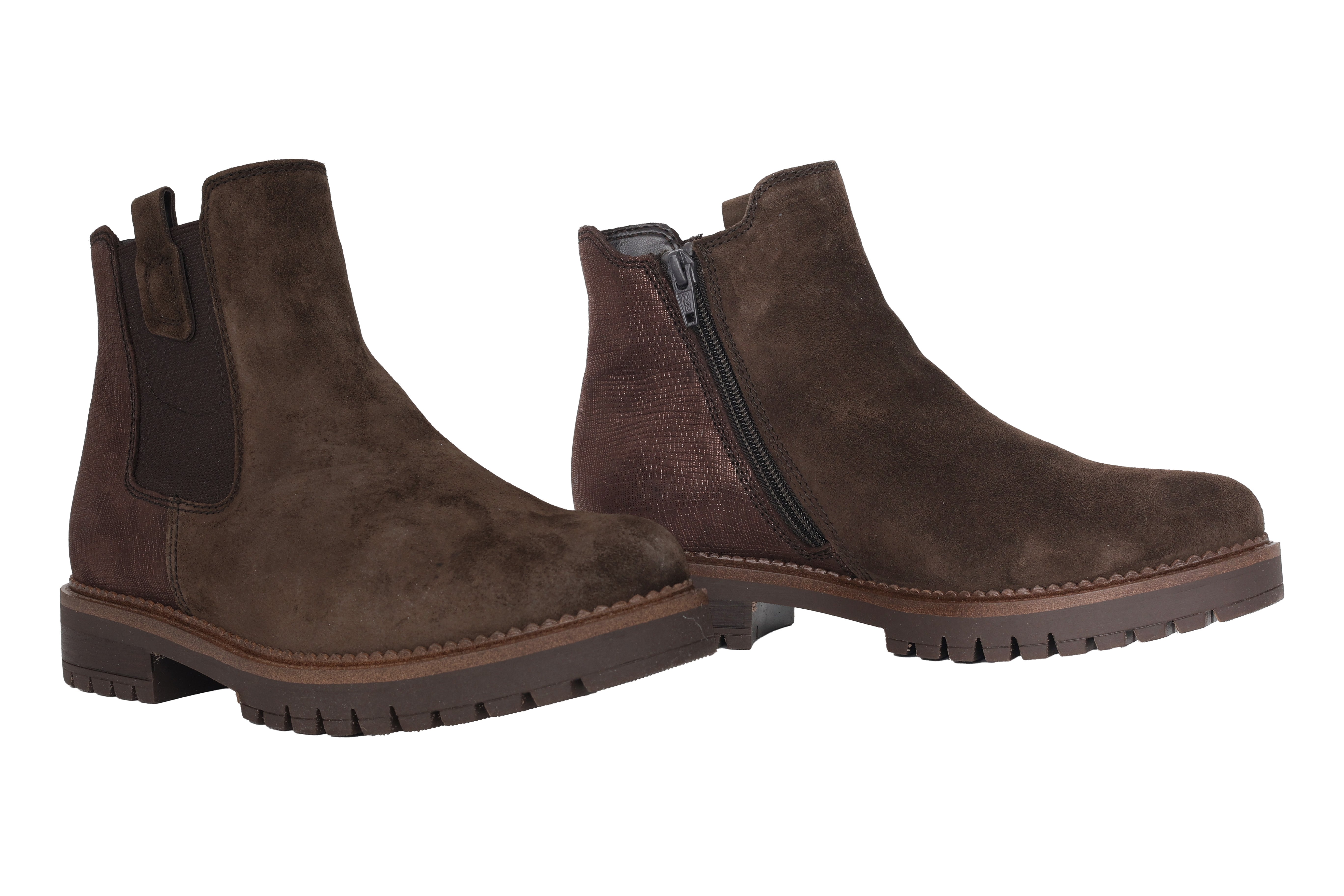 Weit geschnittener (H) Chelsea-Stiefel '52.720.42' für Damen – braun