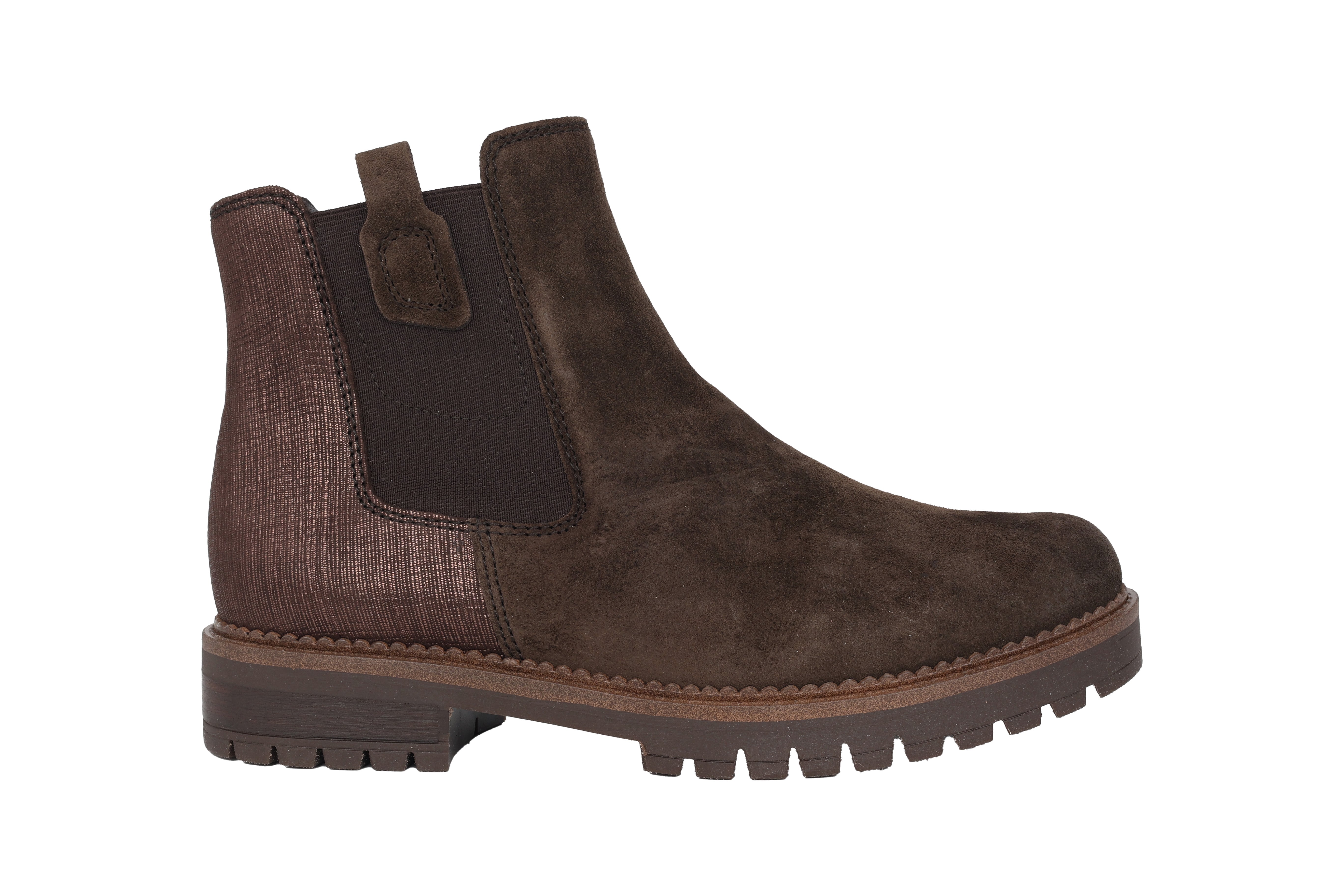 Weit geschnittener (H) Chelsea-Stiefel '52.720.42' für Damen – braun