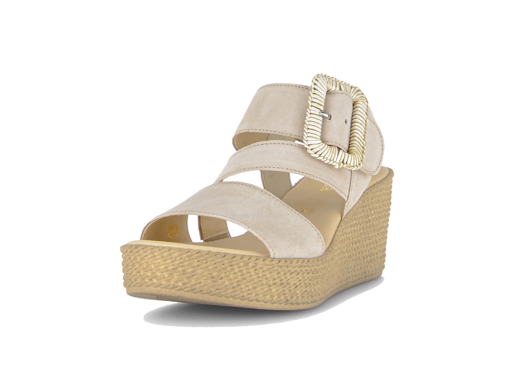 '84.771.12' sandalia con cuña para mujer - beige