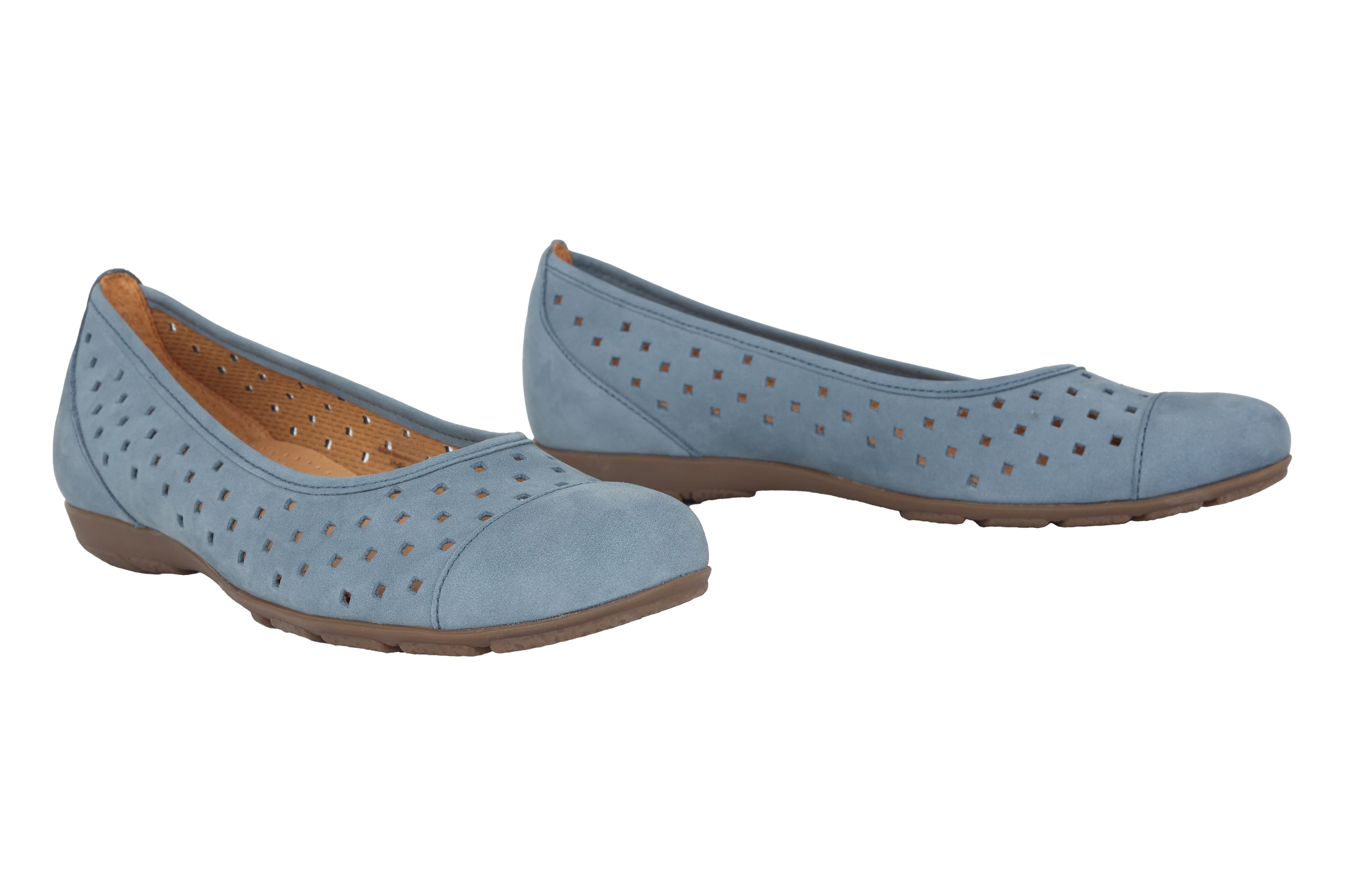 '64.169.10' women's perforated ballerina - blue