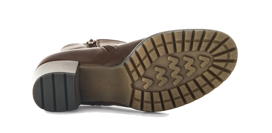 Botki damskie do kostki '76.653.55' - Brązowe