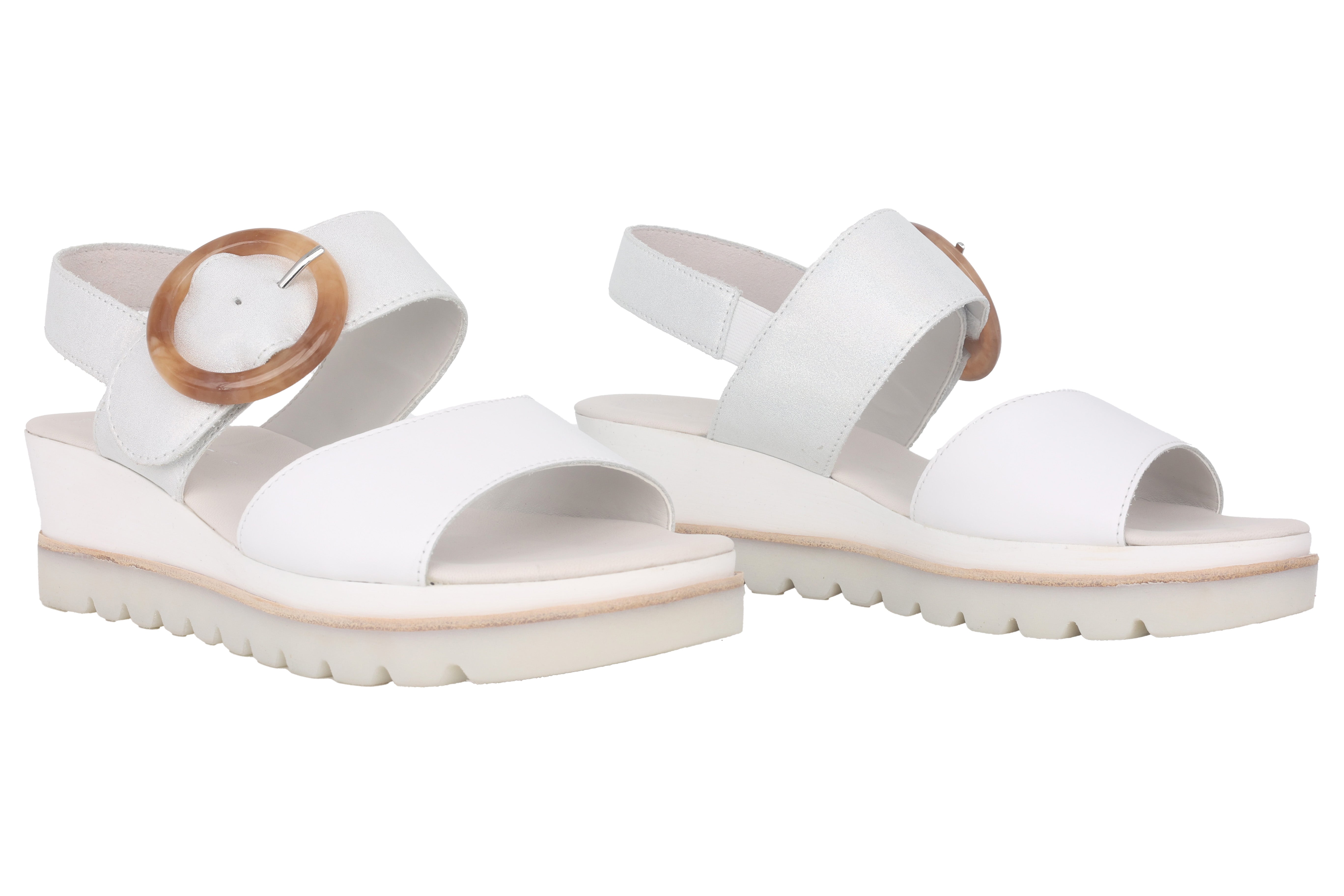 sandalo con zeppa da donna '44.645.31' - Bianco