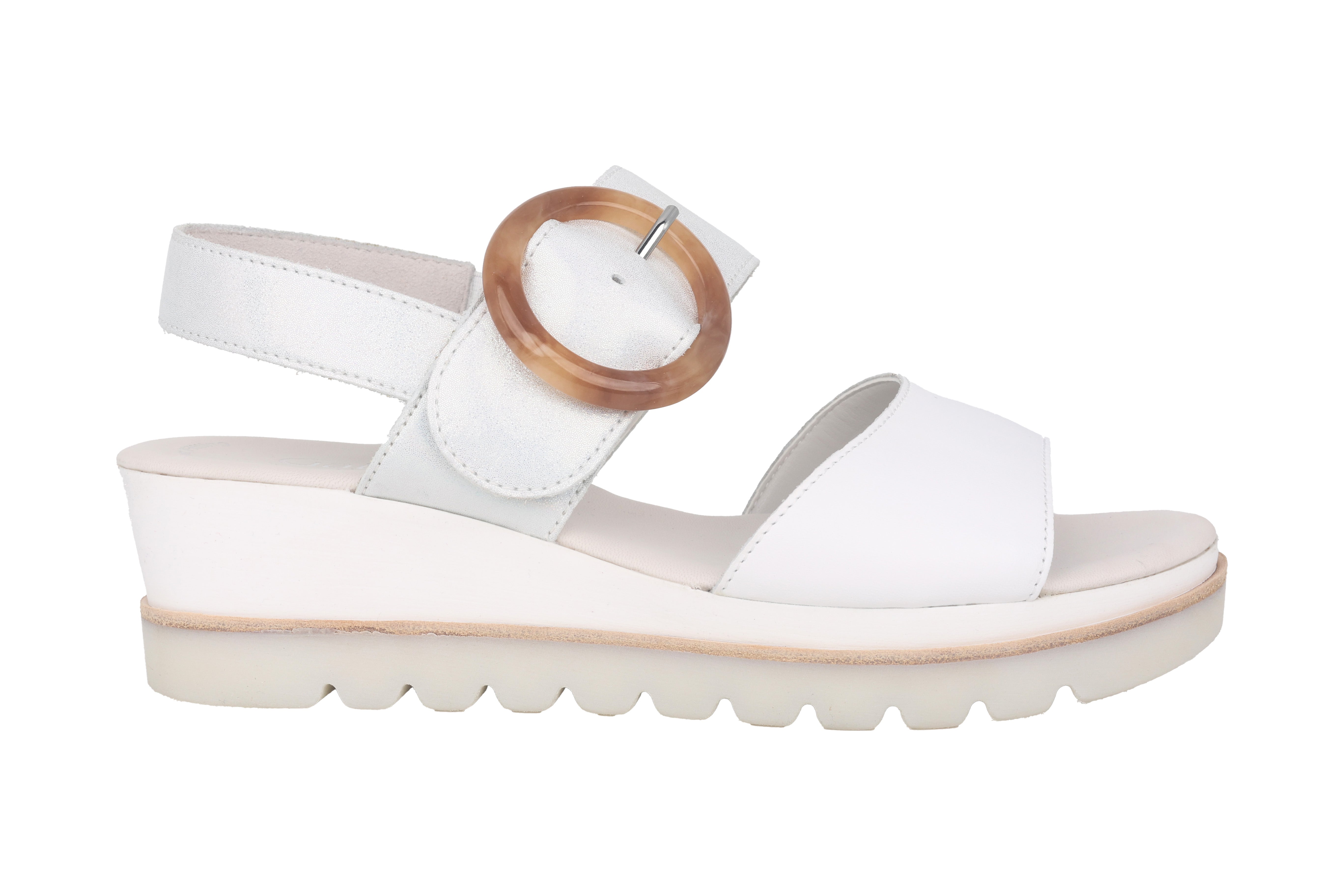 sandalo con zeppa da donna '44.645.31' - Bianco