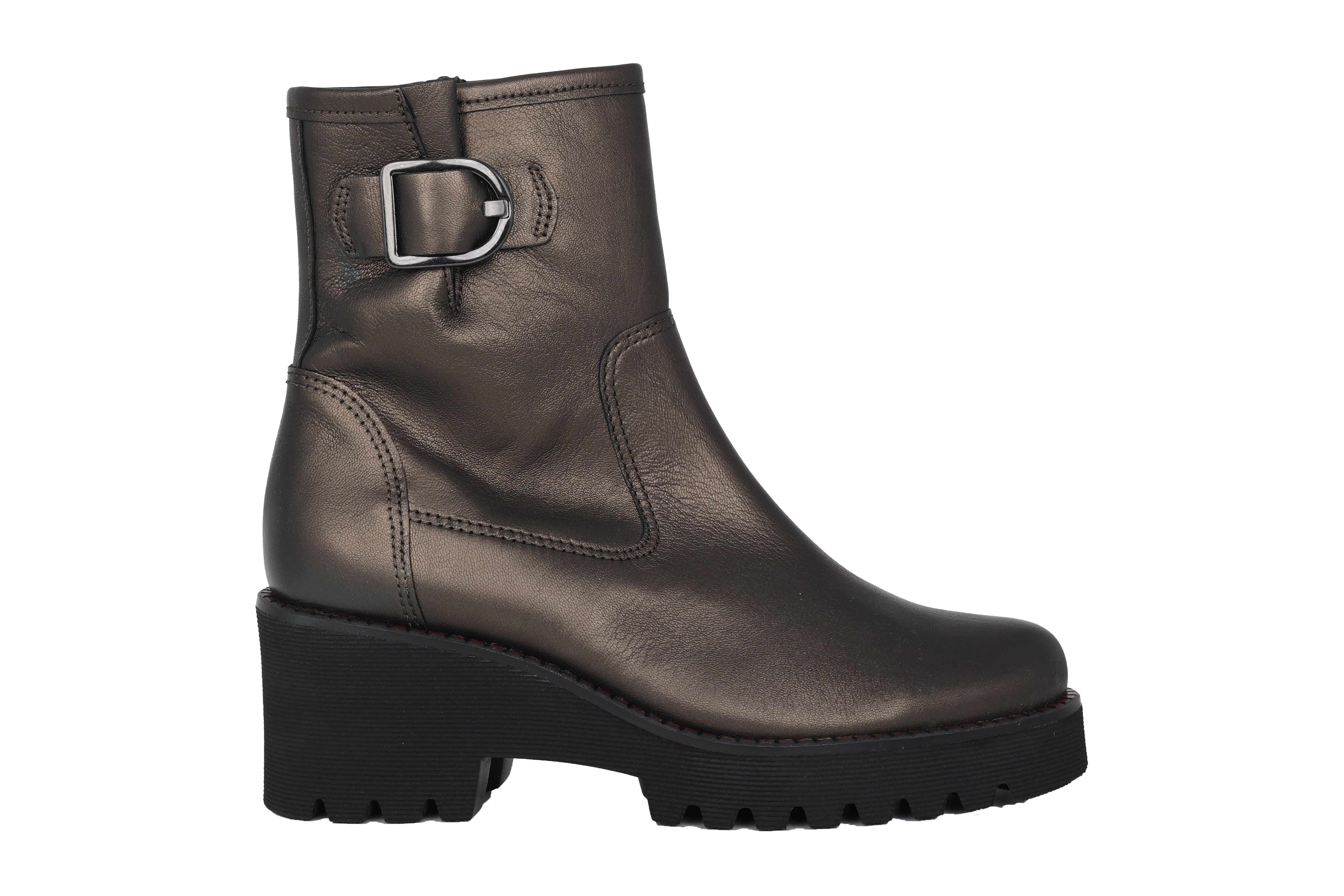 Damen-Reißverschlussstiefel '56.622.84' – Grünmetallic