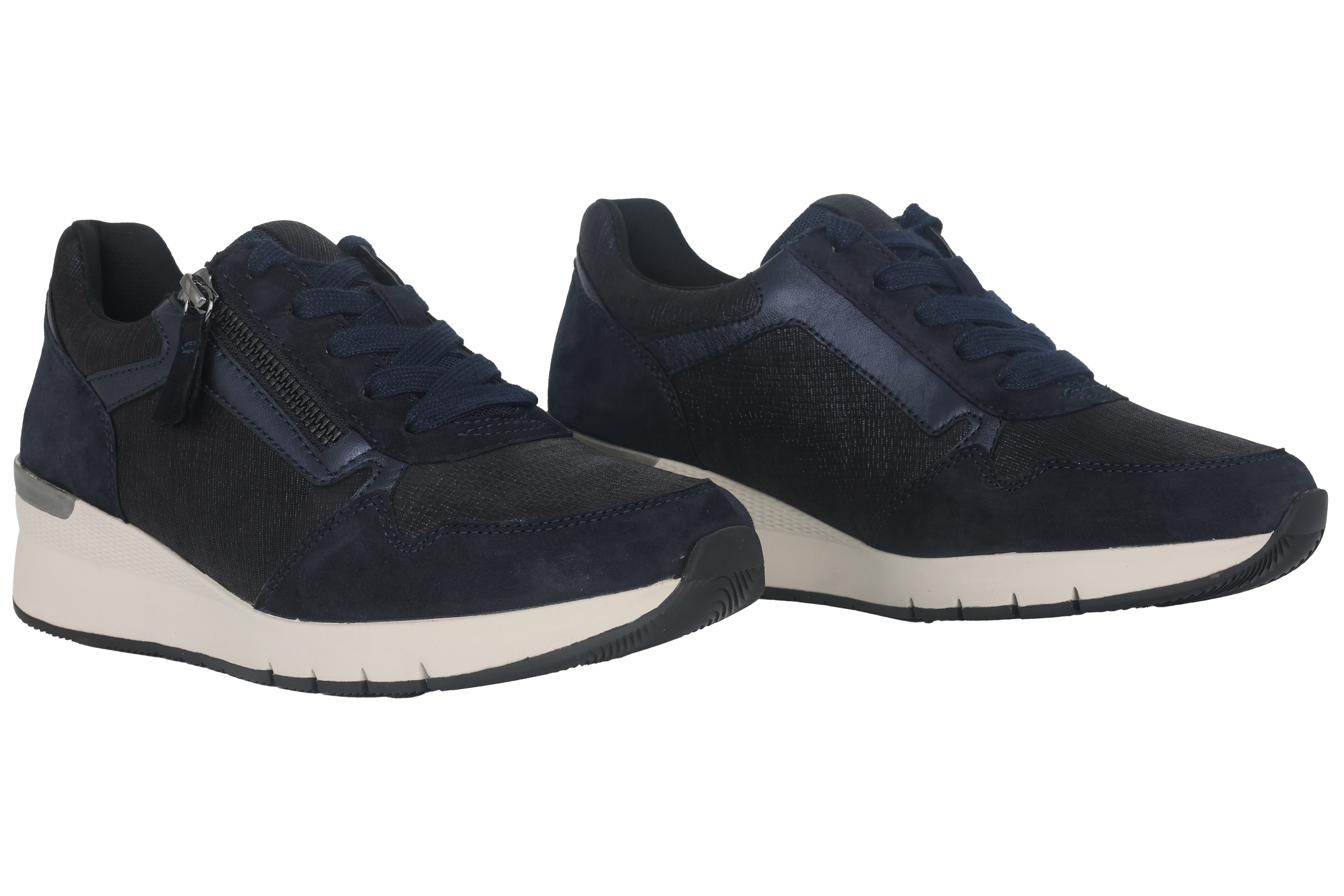 '56.418.86' sneaker à lacets et zip pour femme - Bleu