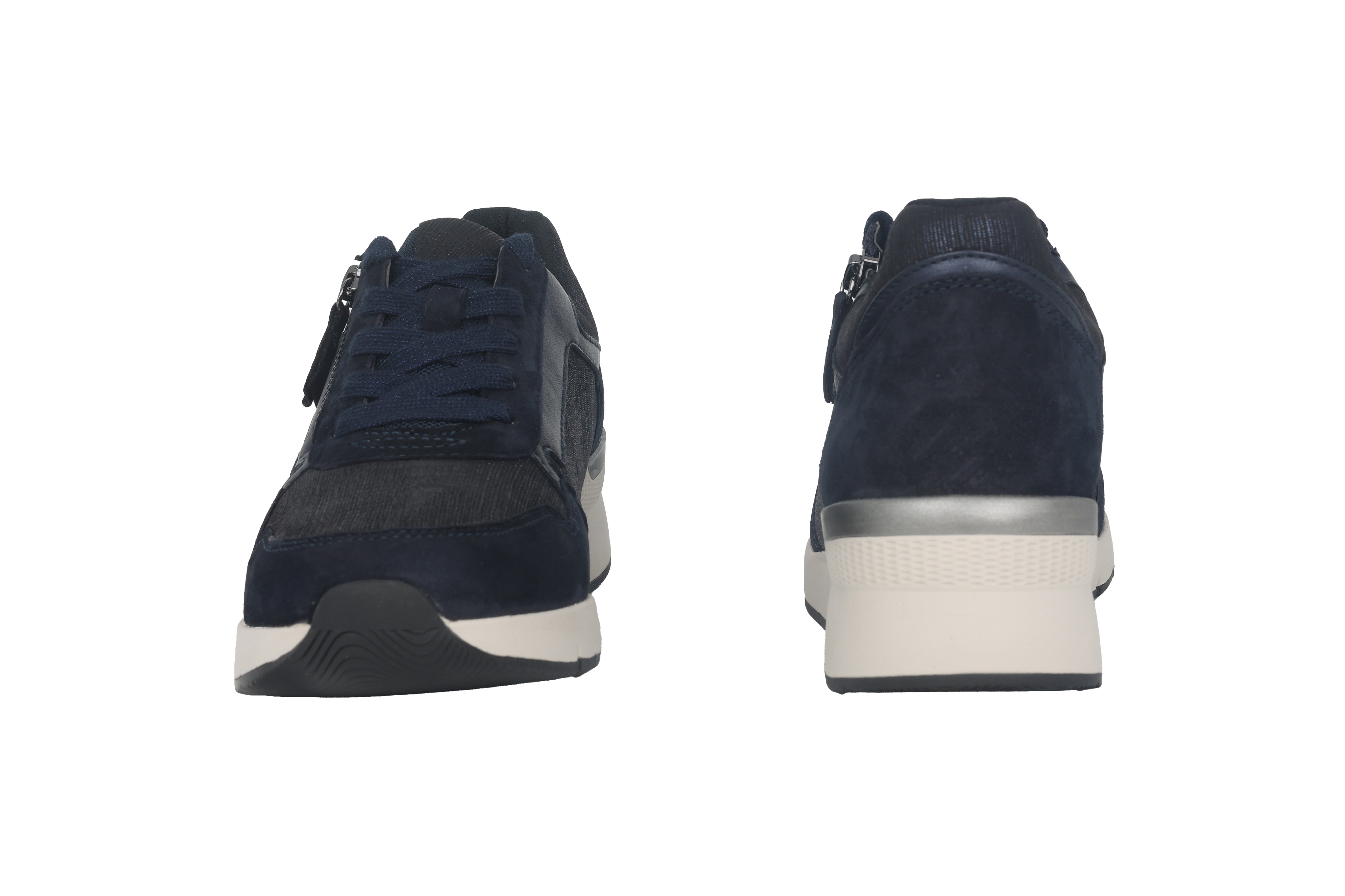 '56.418.86' sneaker à lacets et zip pour femme - Bleu
