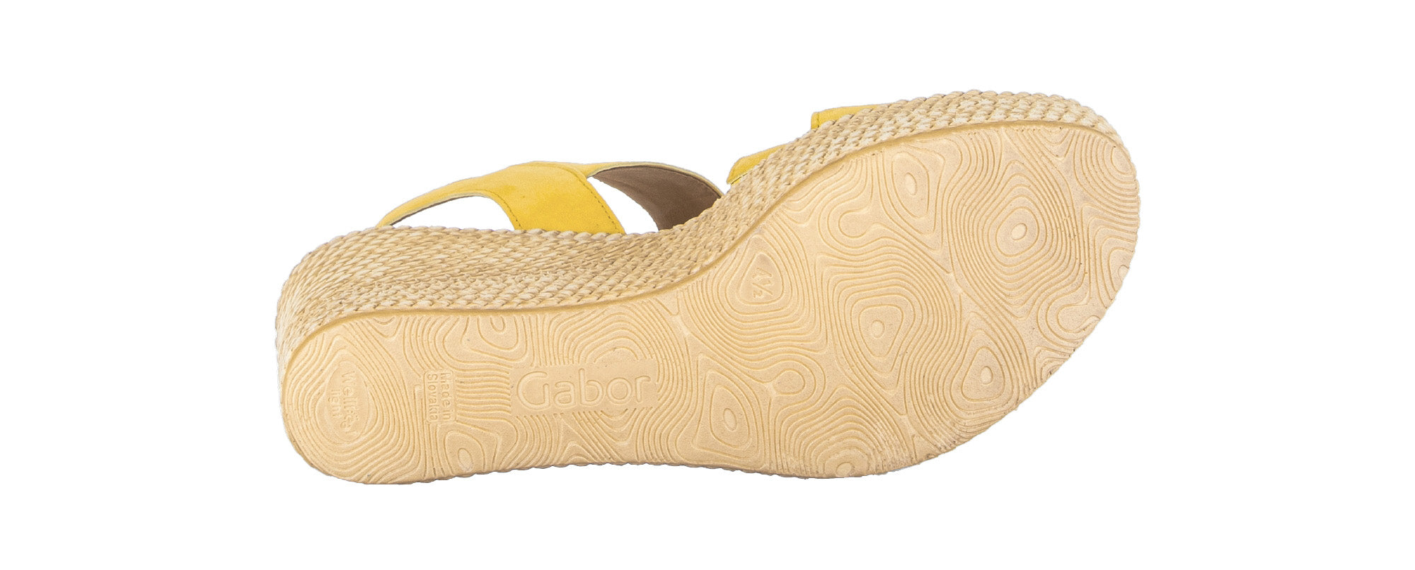 Sandale compensée pour femme '84.771.13' - jaune