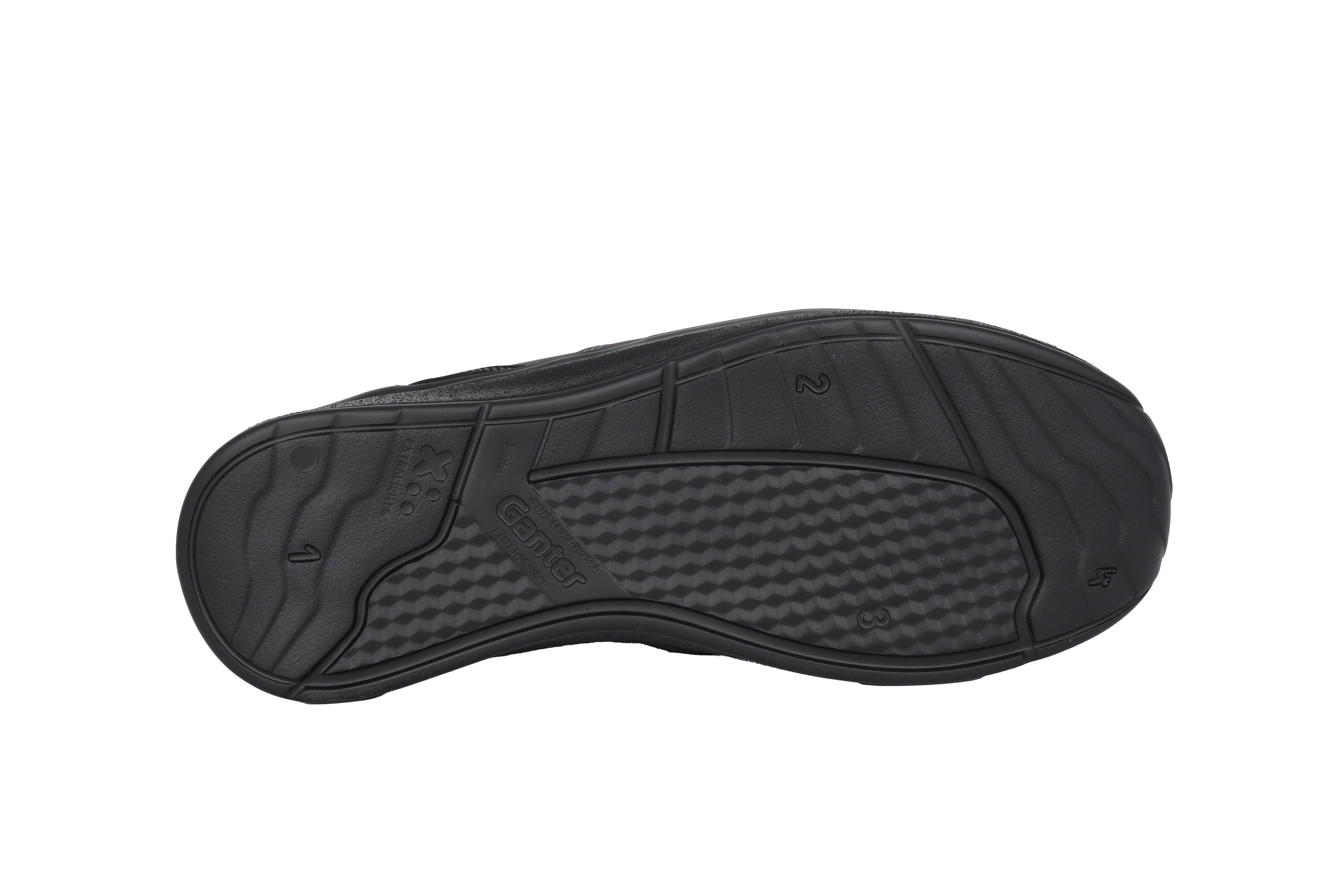 Chaussure de marche à lacets et fermeture éclair pour hommes 'Harald' - Coupe large (H) - Gris