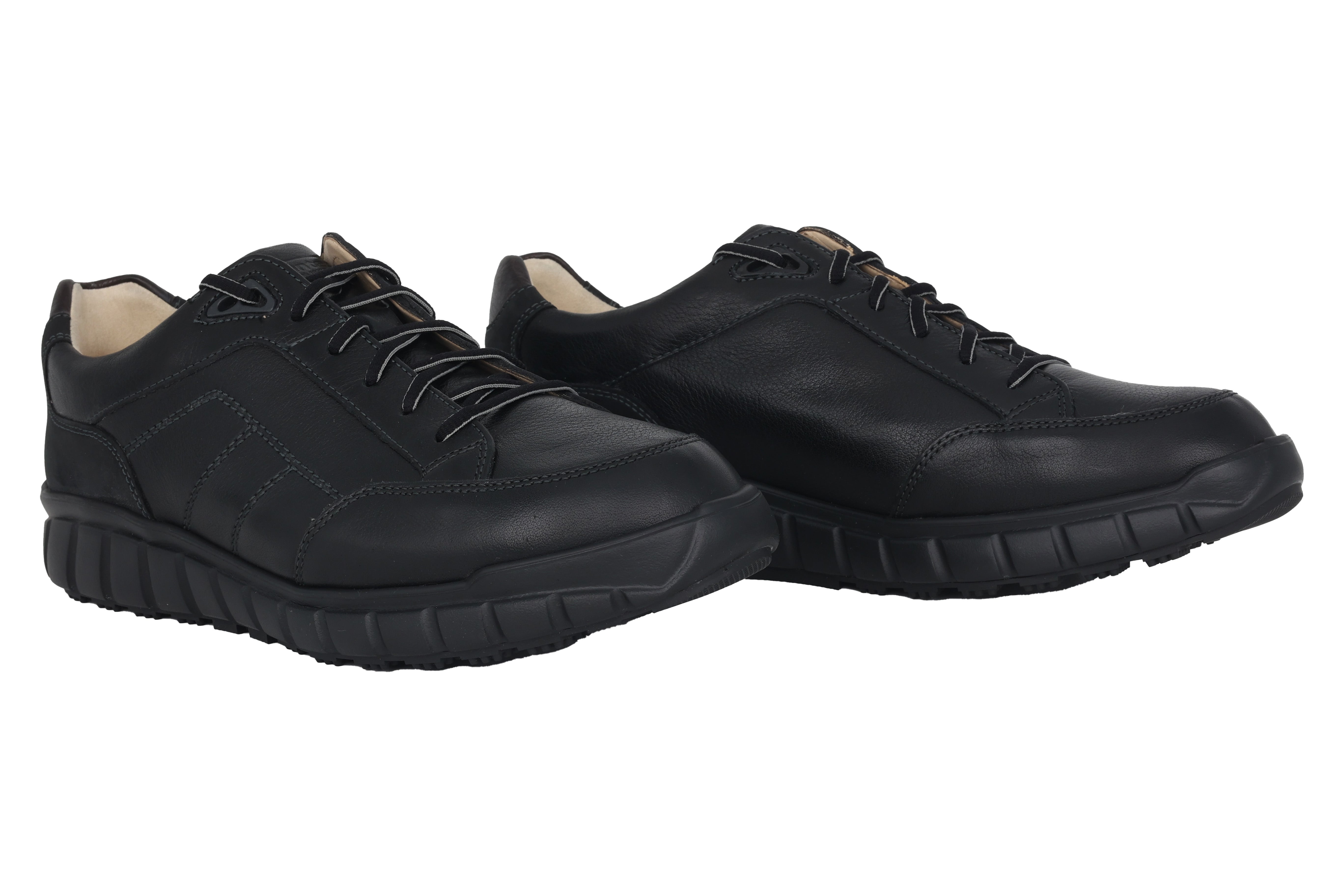 Roll-Walking-Schnürsneaker 'Evo' für Herren mit weiter Passform (H) – Schwarz