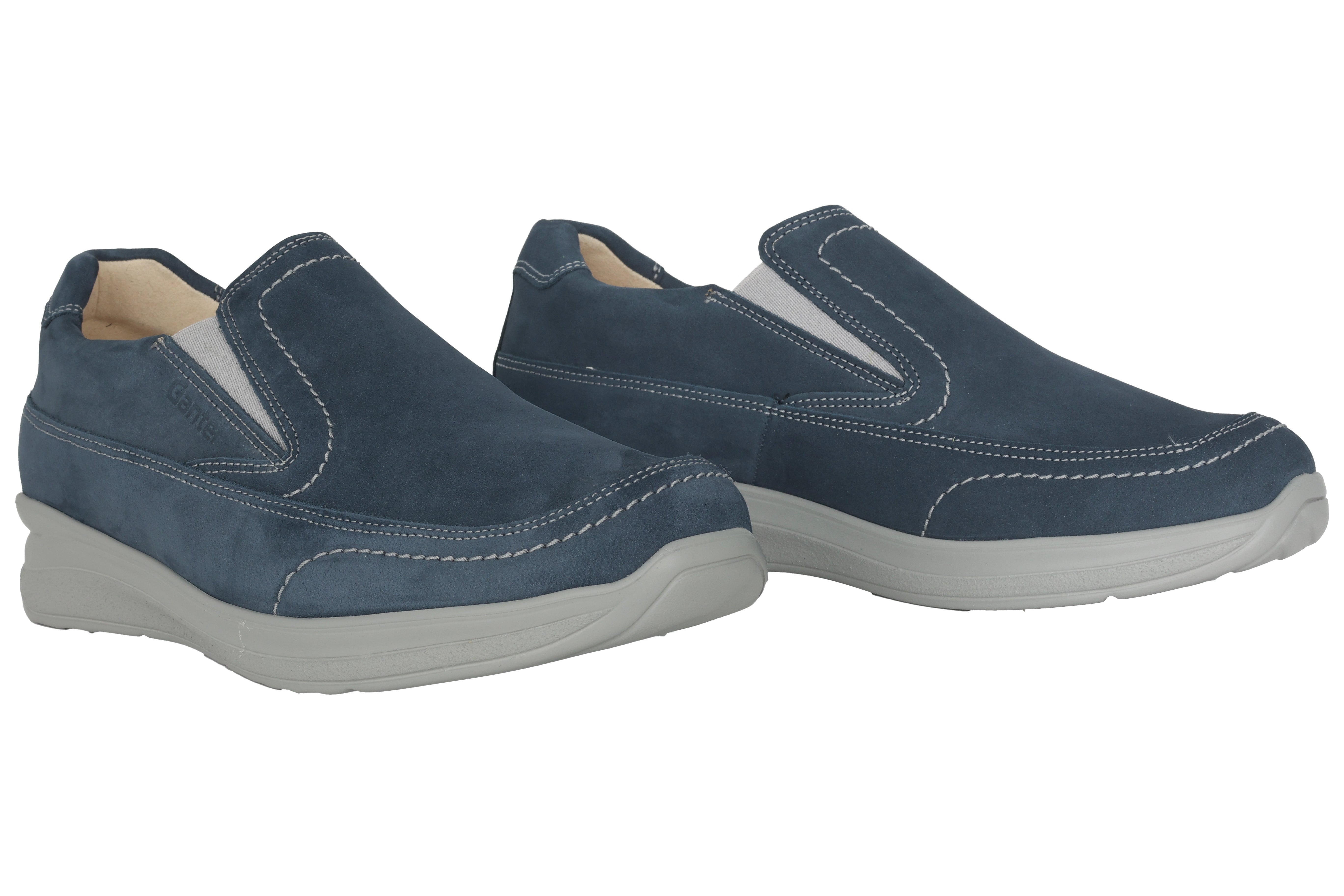 Mocassin homme coupe large (H) 'Harald' - bleu