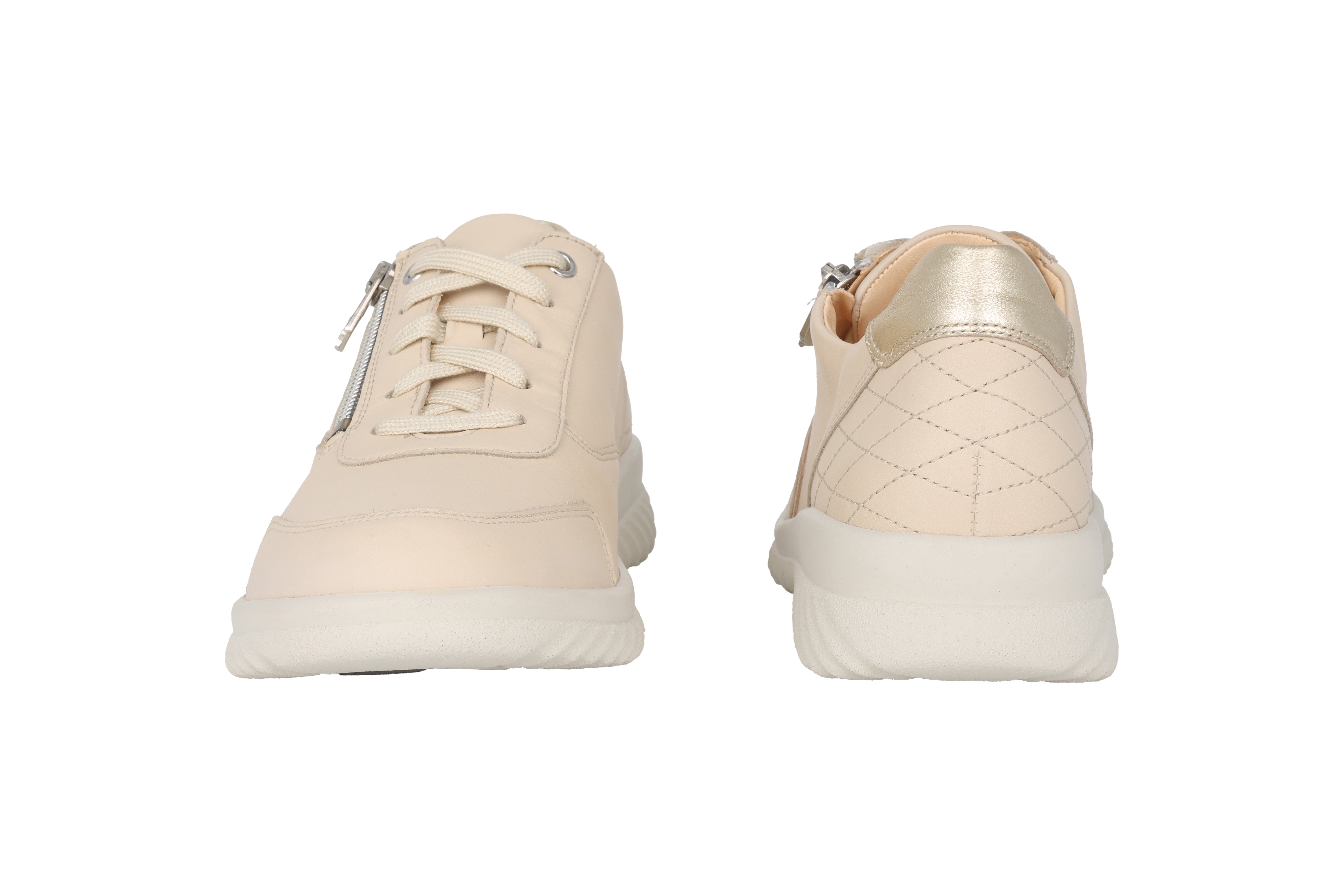 Chaussures à lacets et zip pour femme 'Heike' - Beige