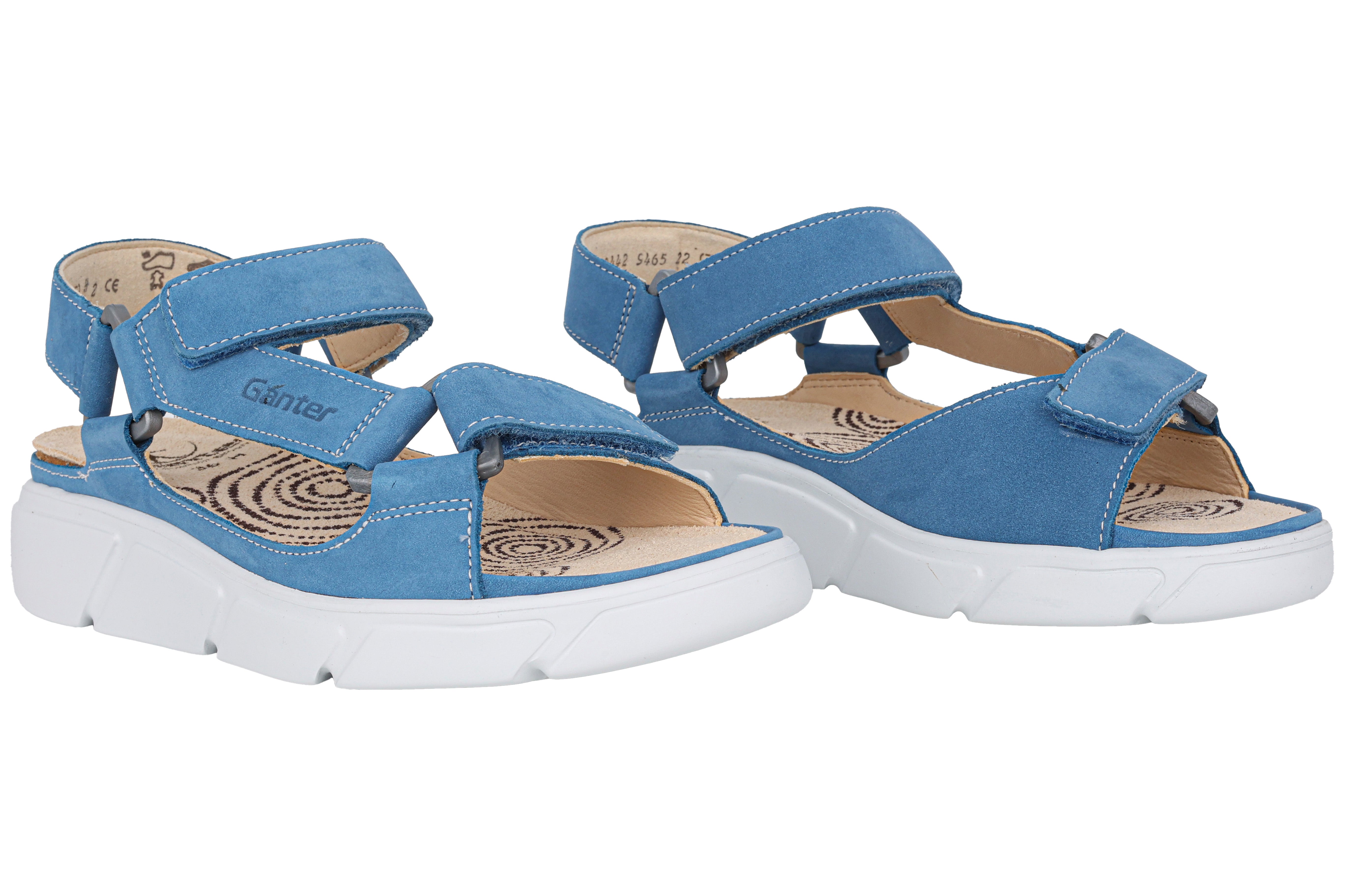 Sandalia de mujer 'Halina' de corte ancho (H) - Azul