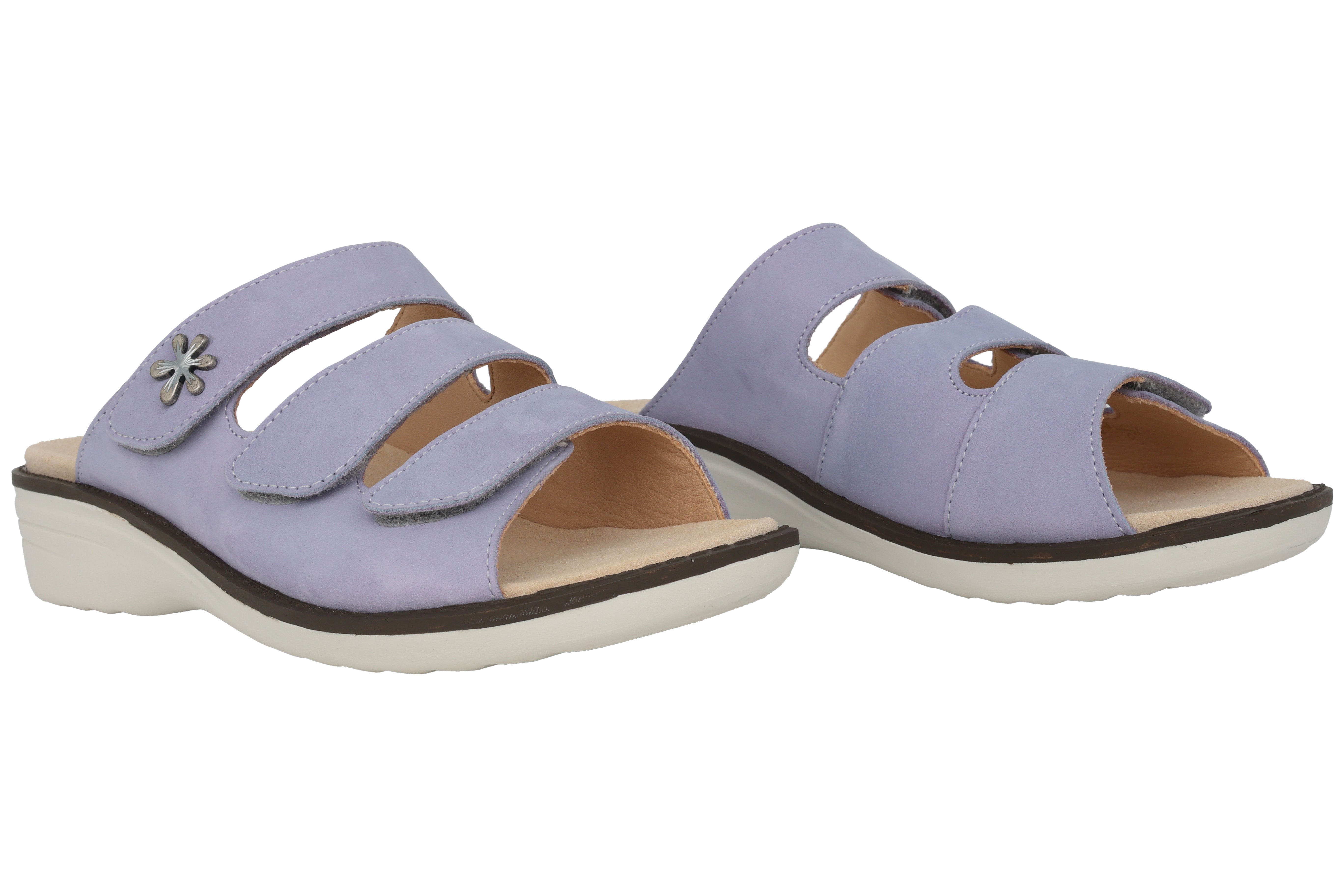Ergonomische Damensandale „Hera“ mit weiter Passform (H) – Lila