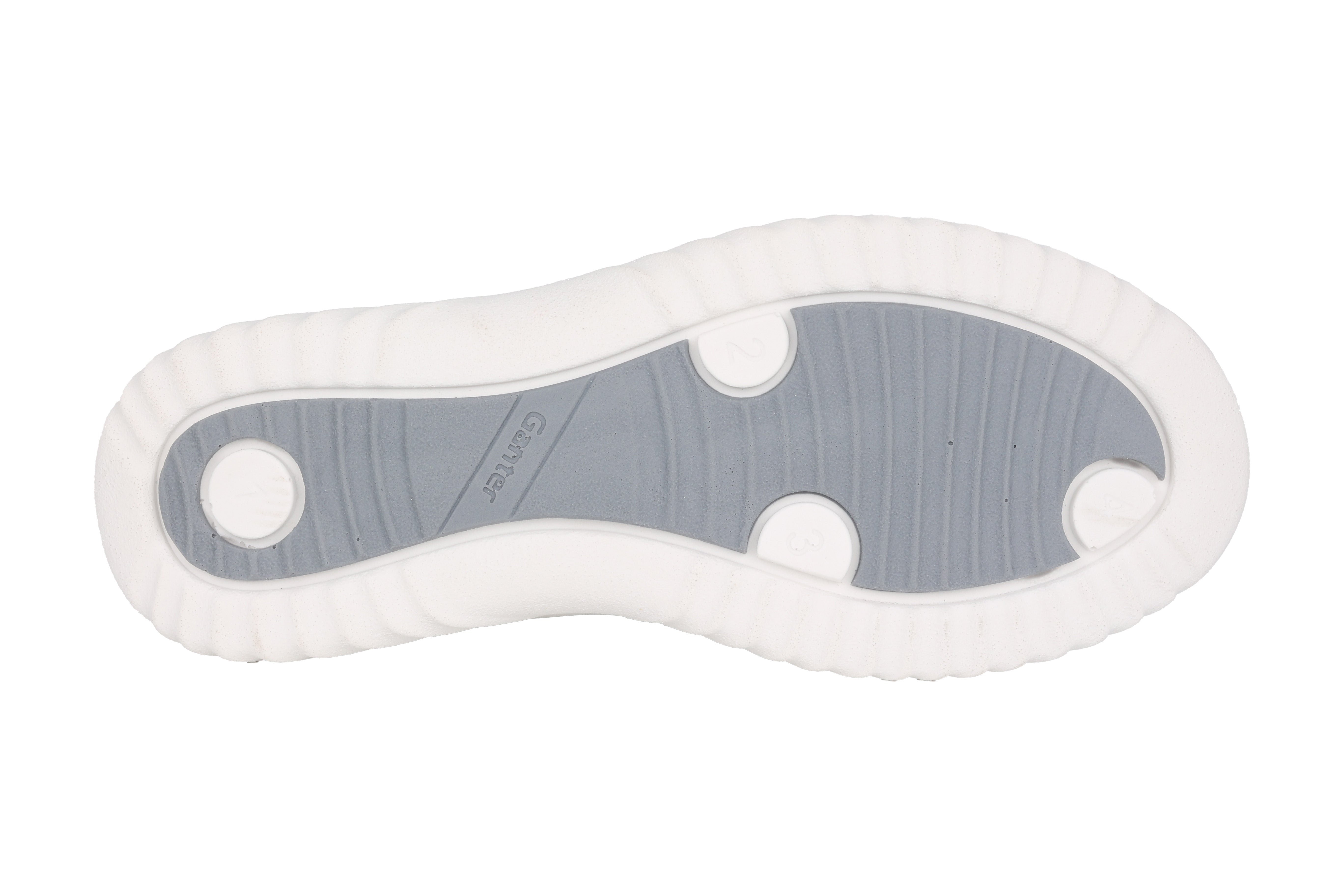 Scarpe con zip e lacci da donna a vestibilità ampia (H) 'Heike' - Bianco