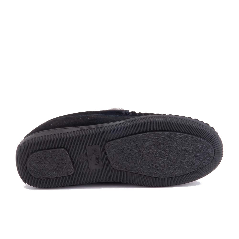 'Grizzly Suede' men's warmlined home slipper - Black - Chaplinshoes'Grizzly Suede' men's warmlined home slipper - BlackWarmbat