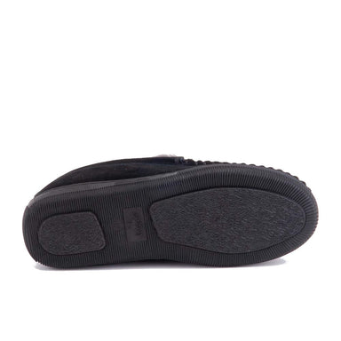 'Grizzly Suede' men's warmlined home slipper - Black - Chaplinshoes'Grizzly Suede' men's warmlined home slipper - BlackWarmbat