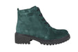 'H - Luise' women's wide fit (H) lace - zip boot - green - Chaplinshoes'H - Luise' women's wide fit (H) lace - zip boot - greenWaldläufer