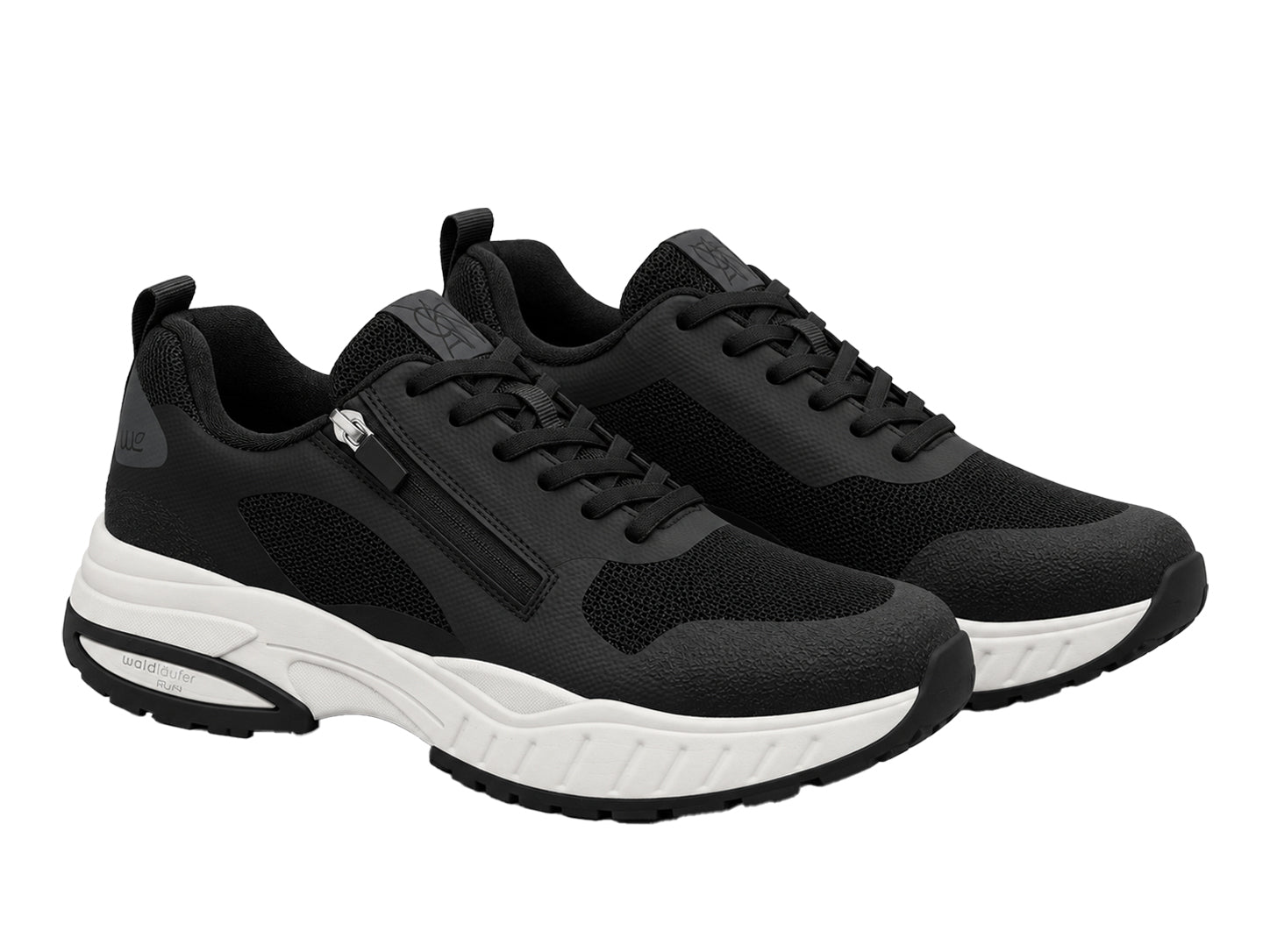 H Pero Men's Wide Fit (H) Walking Sneakers - Black