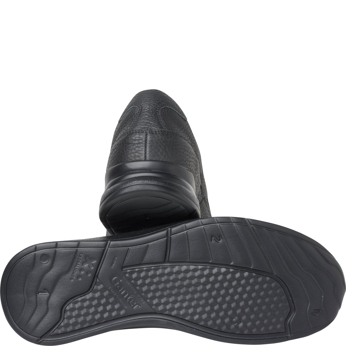 Mocasín ergonómico de corte ancho (H) para hombre 'Harald' - Negro - ChaplinshoesMocasín ergonómico de corte ancho (H) para hombre 'Harald' - BlackGanter