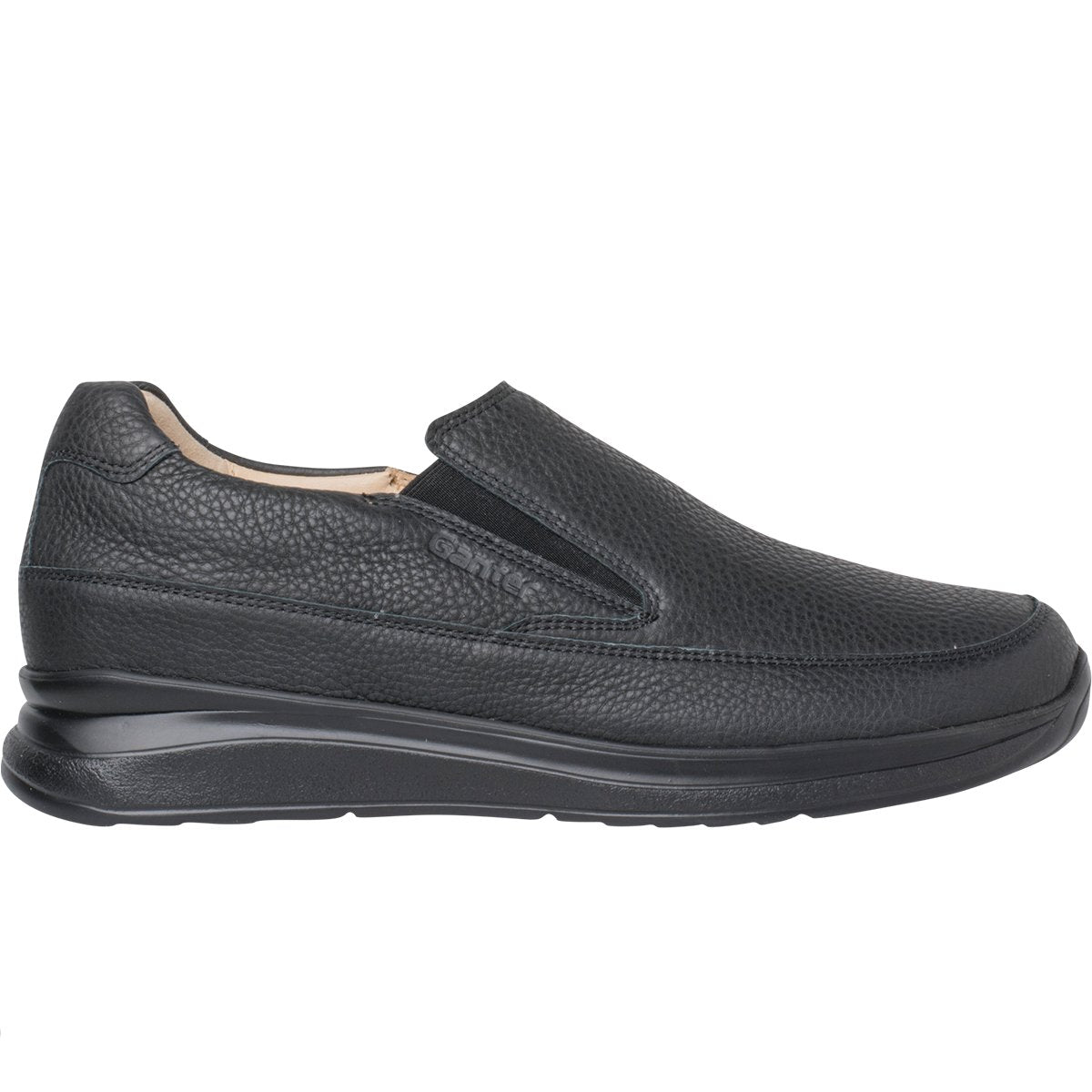 Mocasín ergonómico de corte ancho (H) para hombre 'Harald' - Negro - ChaplinshoesMocasín ergonómico de corte ancho (H) para hombre 'Harald' - BlackGanter