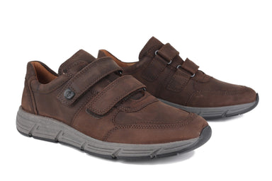 'Haslo' men's wide fit (H) strap shoe - Brown - Chaplinshoes'Haslo' men's wide fit (H) strap shoe - BrownWaldläufer
