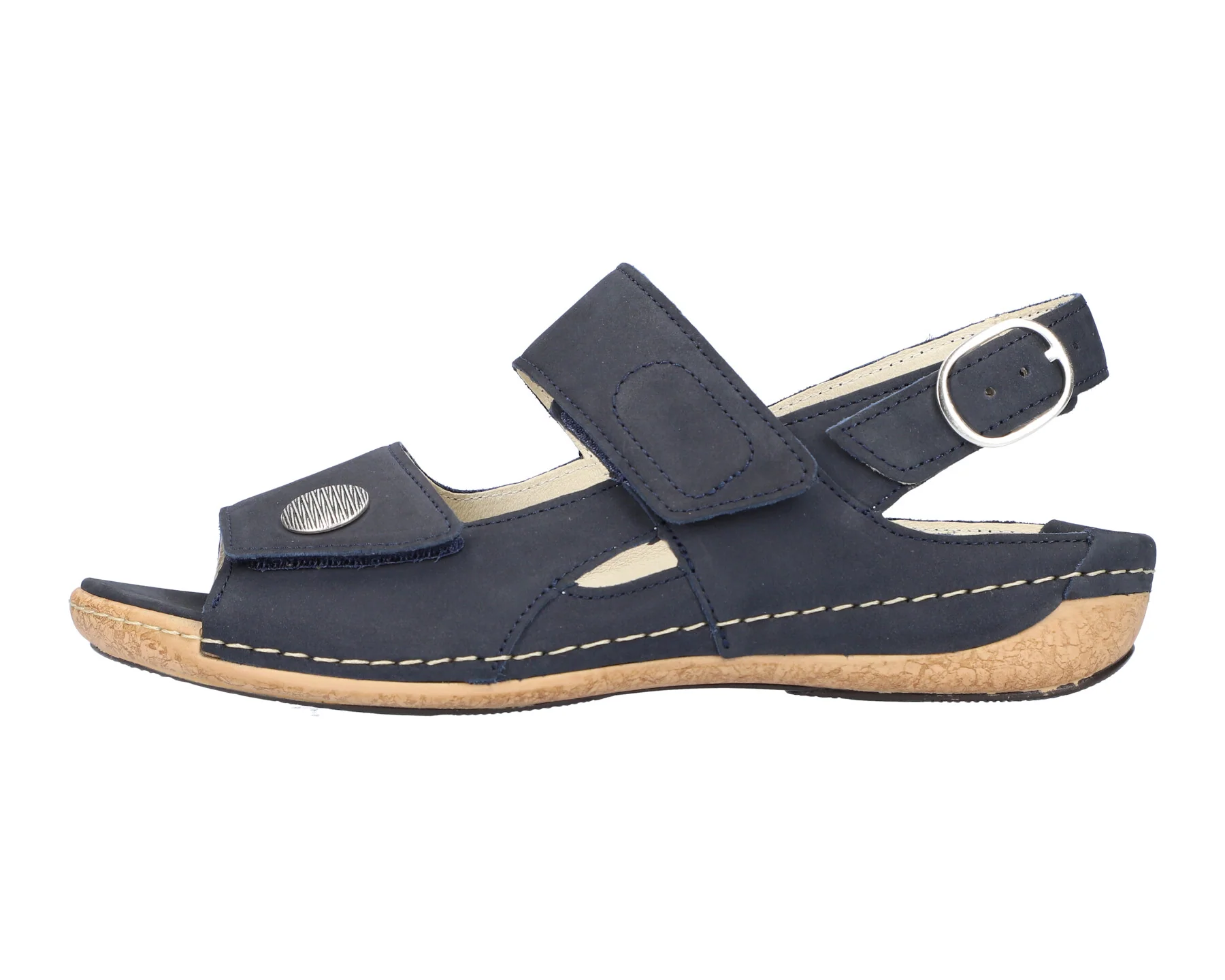 'Heliett' sandal med bred pasform (H) til kvinder - blå