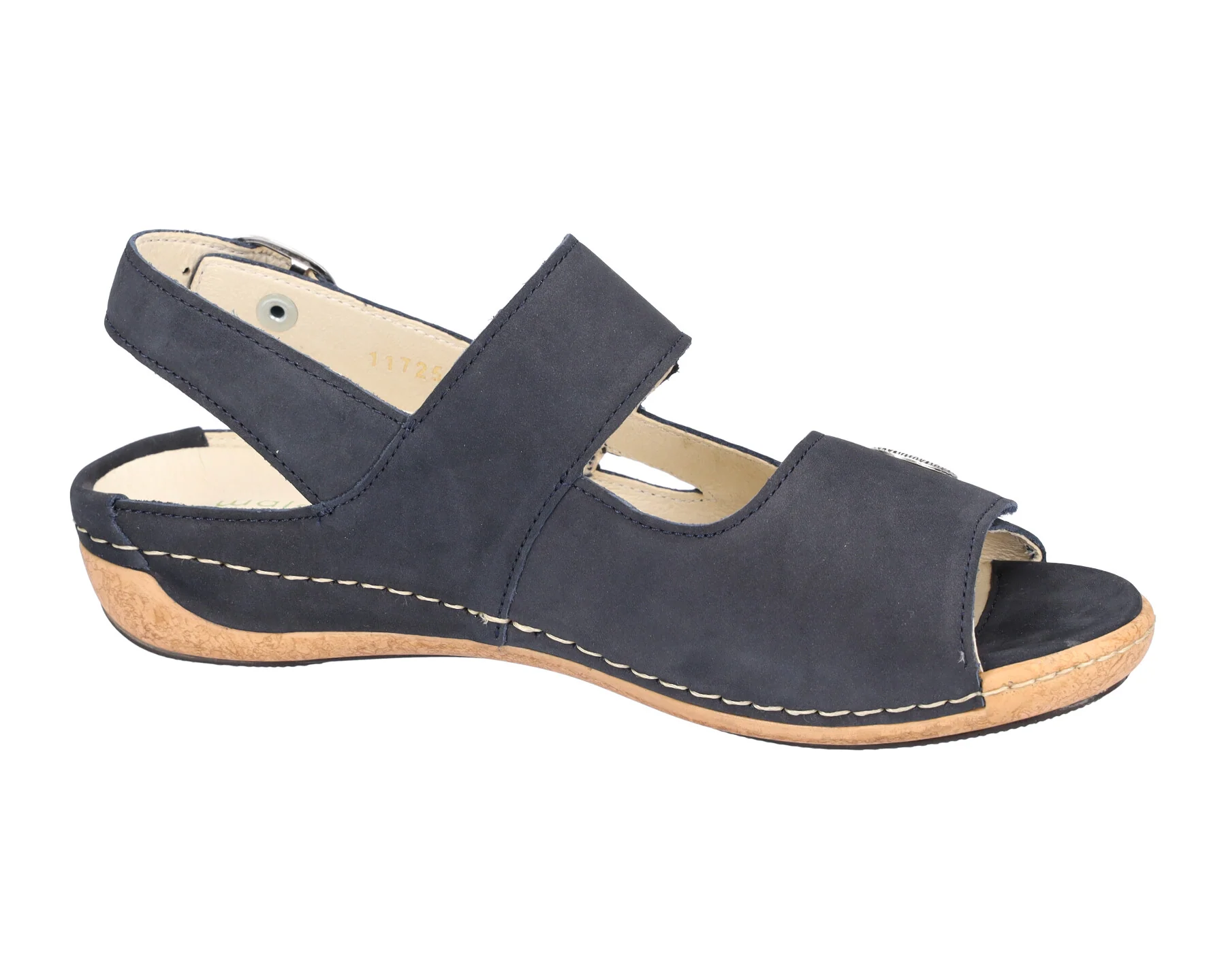 'Heliett' sandal med bred pasform (H) til kvinder - blå