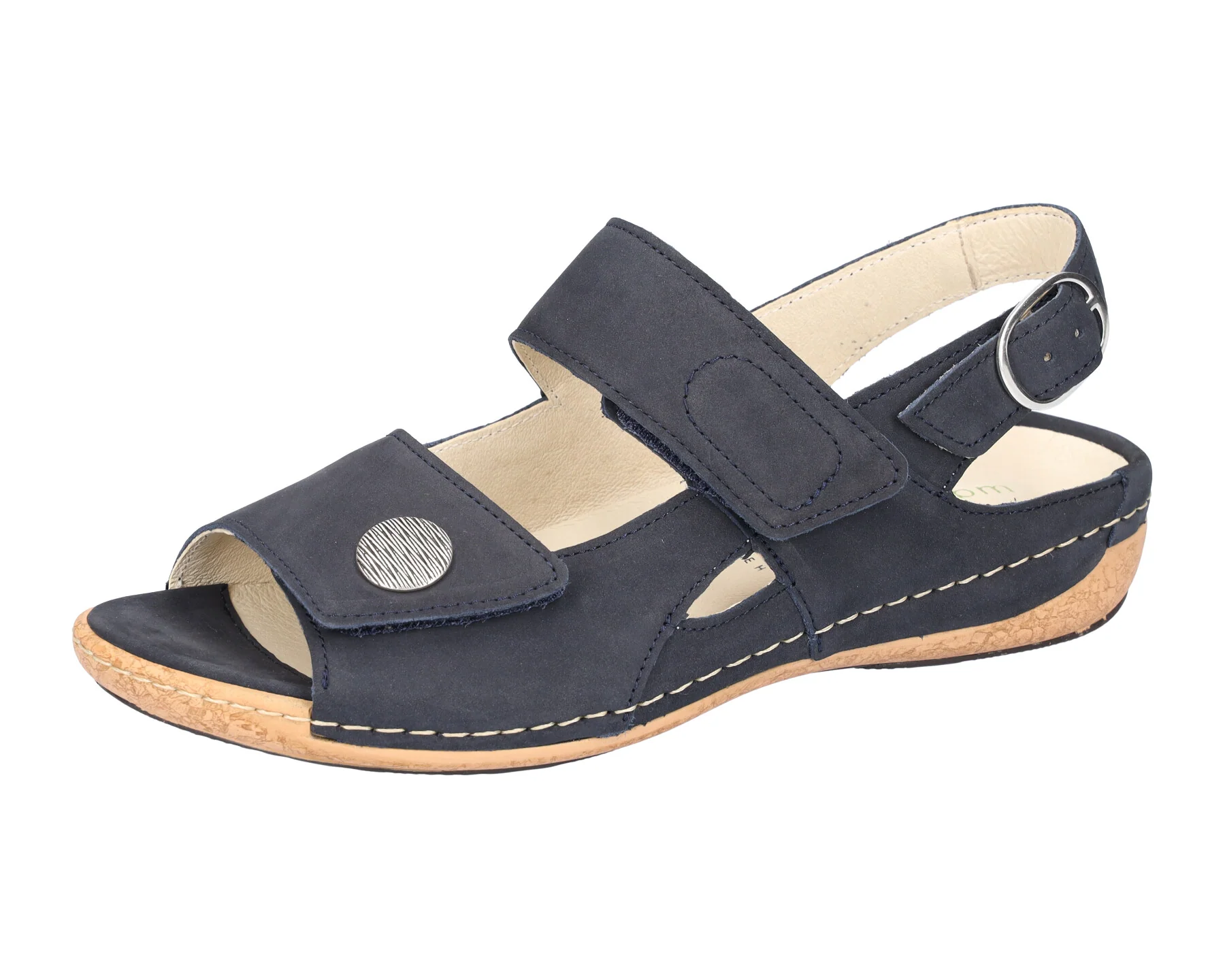 'Heliett' sandal med bred pasform (H) til kvinder - blå