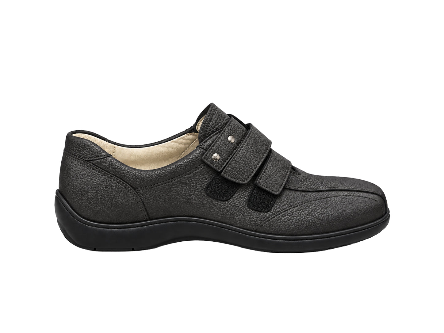 Scarpa con cinturino "Henni" da donna a vestibilità ampia (H) - grigio scuro