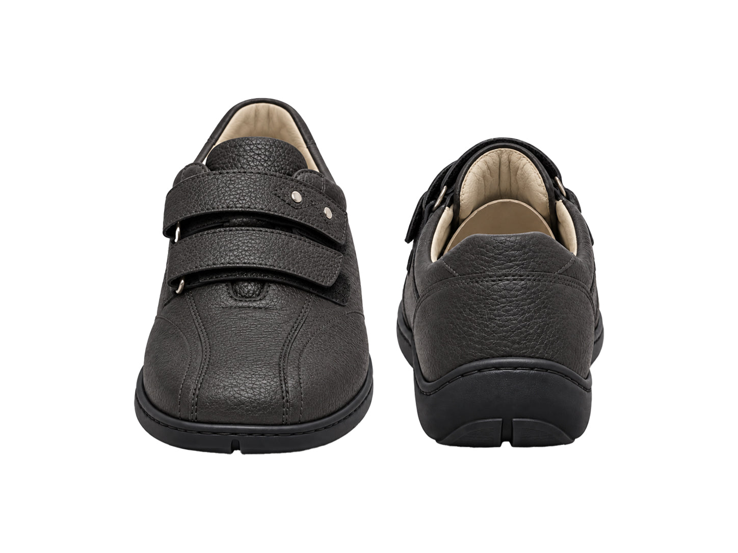 Scarpa con cinturino "Henni" da donna a vestibilità ampia (H) - grigio scuro