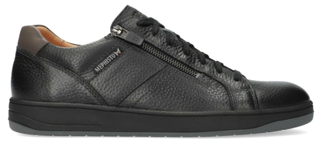 'HENRIK' men's lace - zip sneaker - Black - Chaplinshoes'HENRIK' men's lace - zip sneaker - BlackMephisto