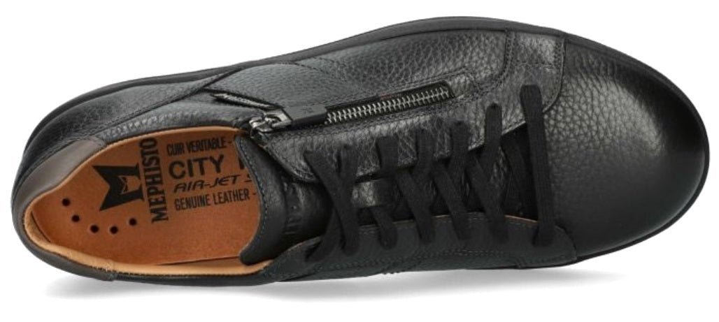 'HENRIK' men's lace - zip sneaker - Black - Chaplinshoes'HENRIK' men's lace - zip sneaker - BlackMephisto