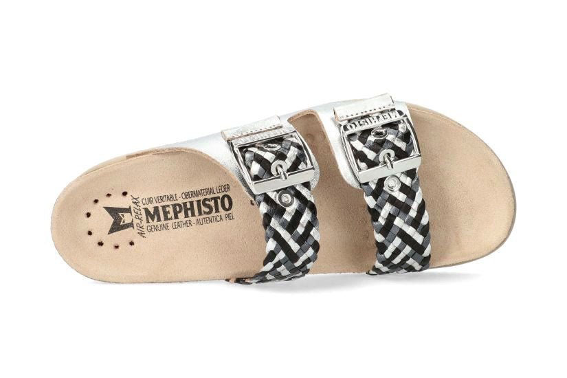 'Hester Twist' women's slide sandal - silver mix - Chaplinshoes'Hester Twist' women's slide sandal - silver mixMephisto