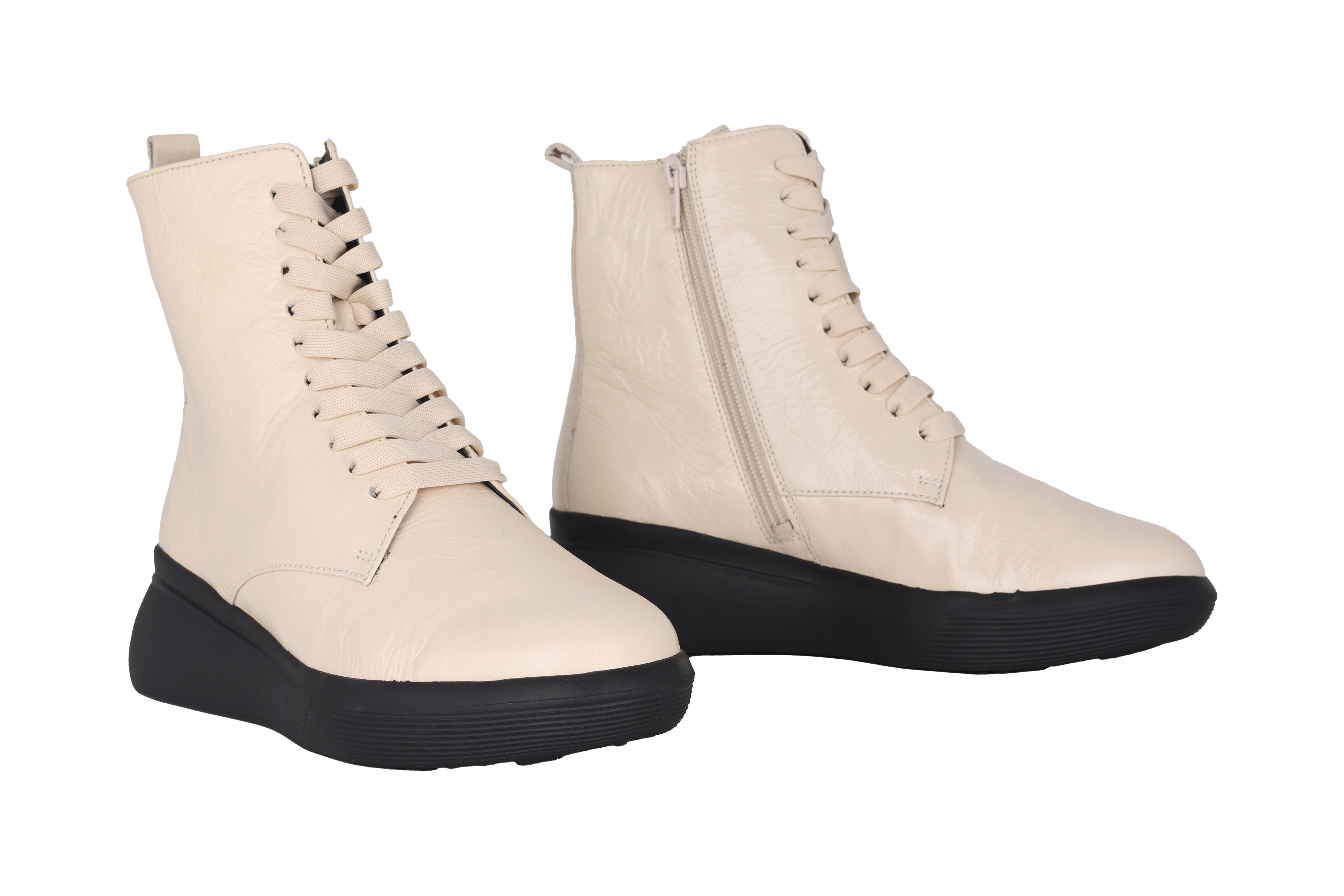 'Warren' women's lace-up boot - beige