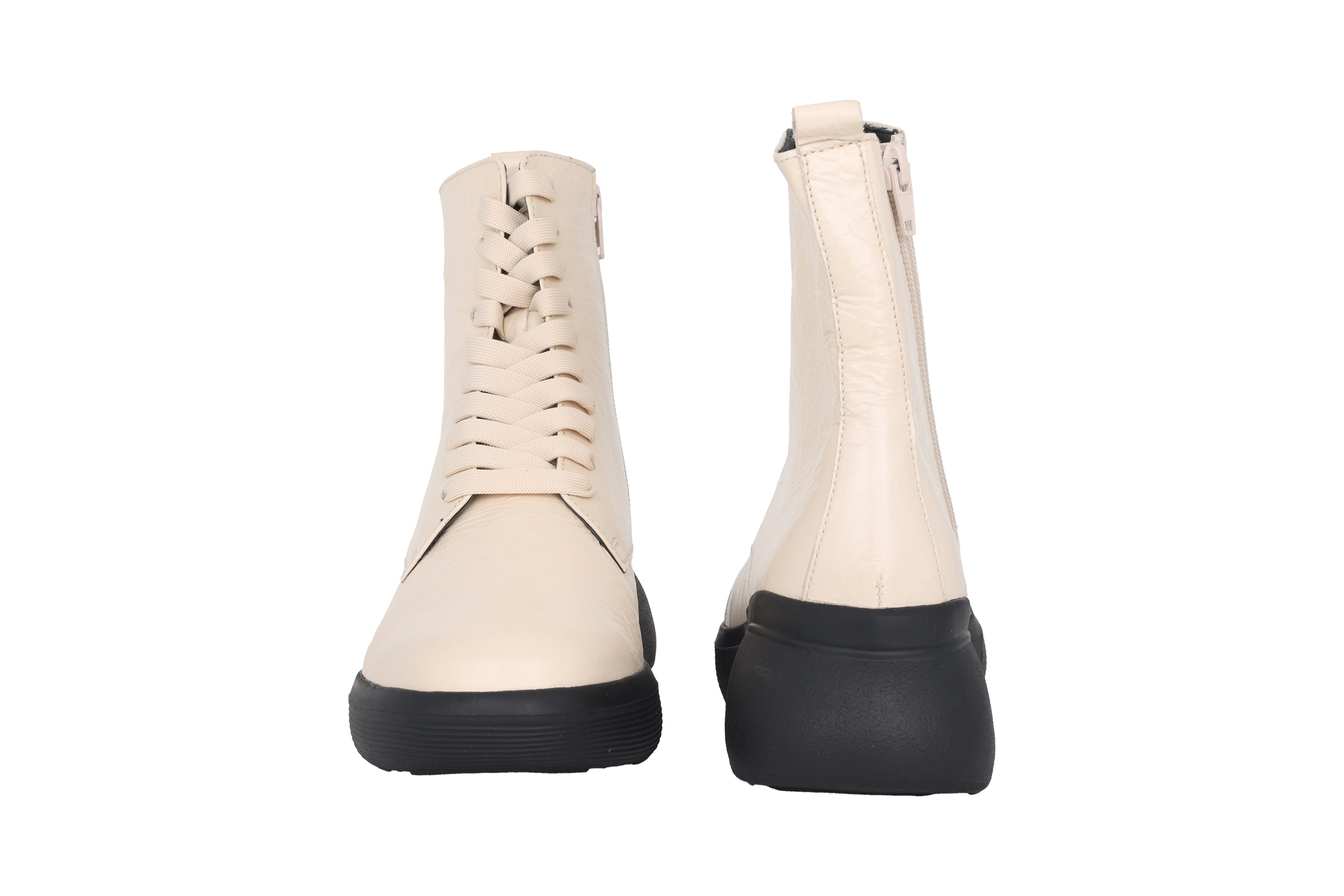 'Warren' women's lace-up boot - beige