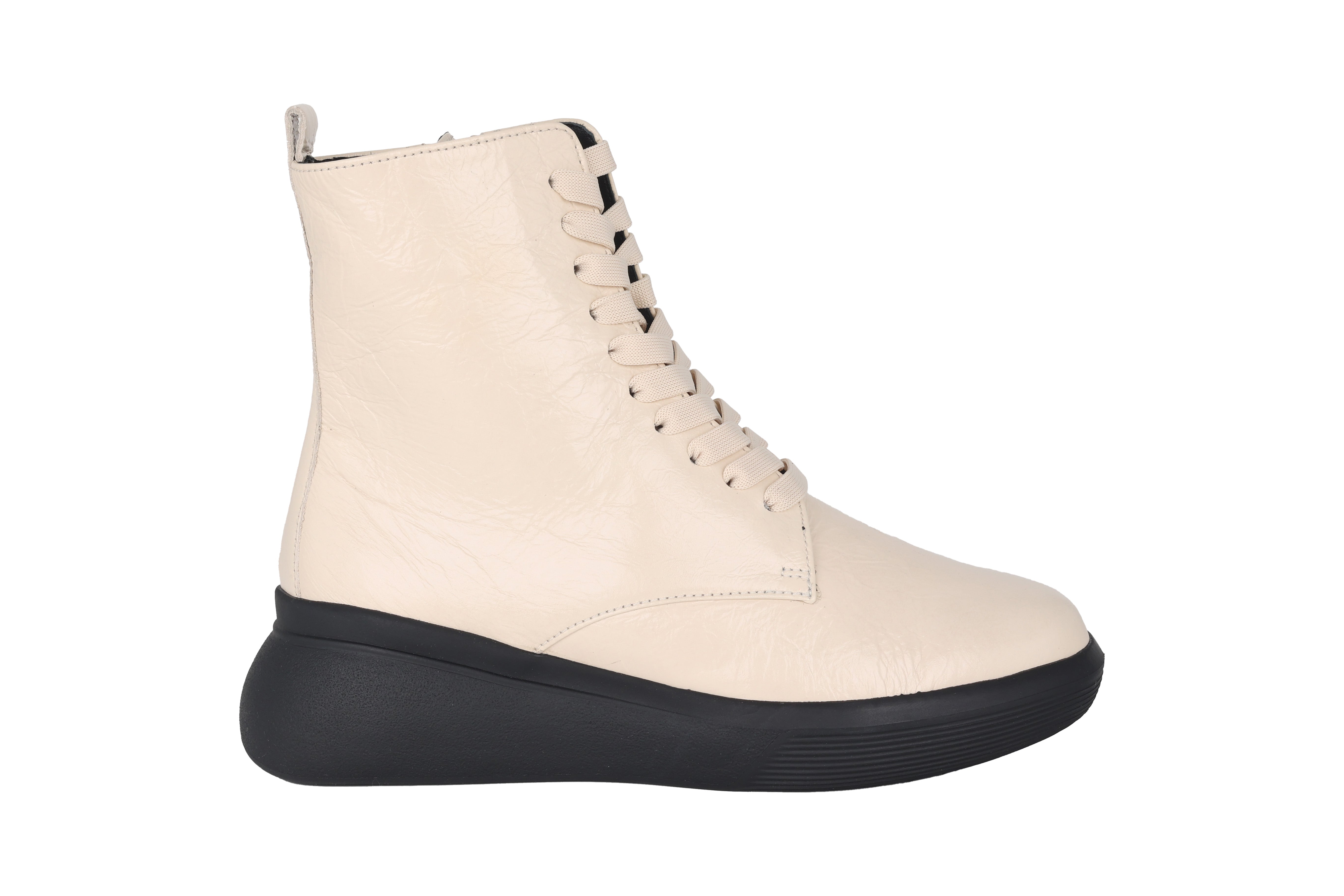 'Warren' women's lace-up boot - beige