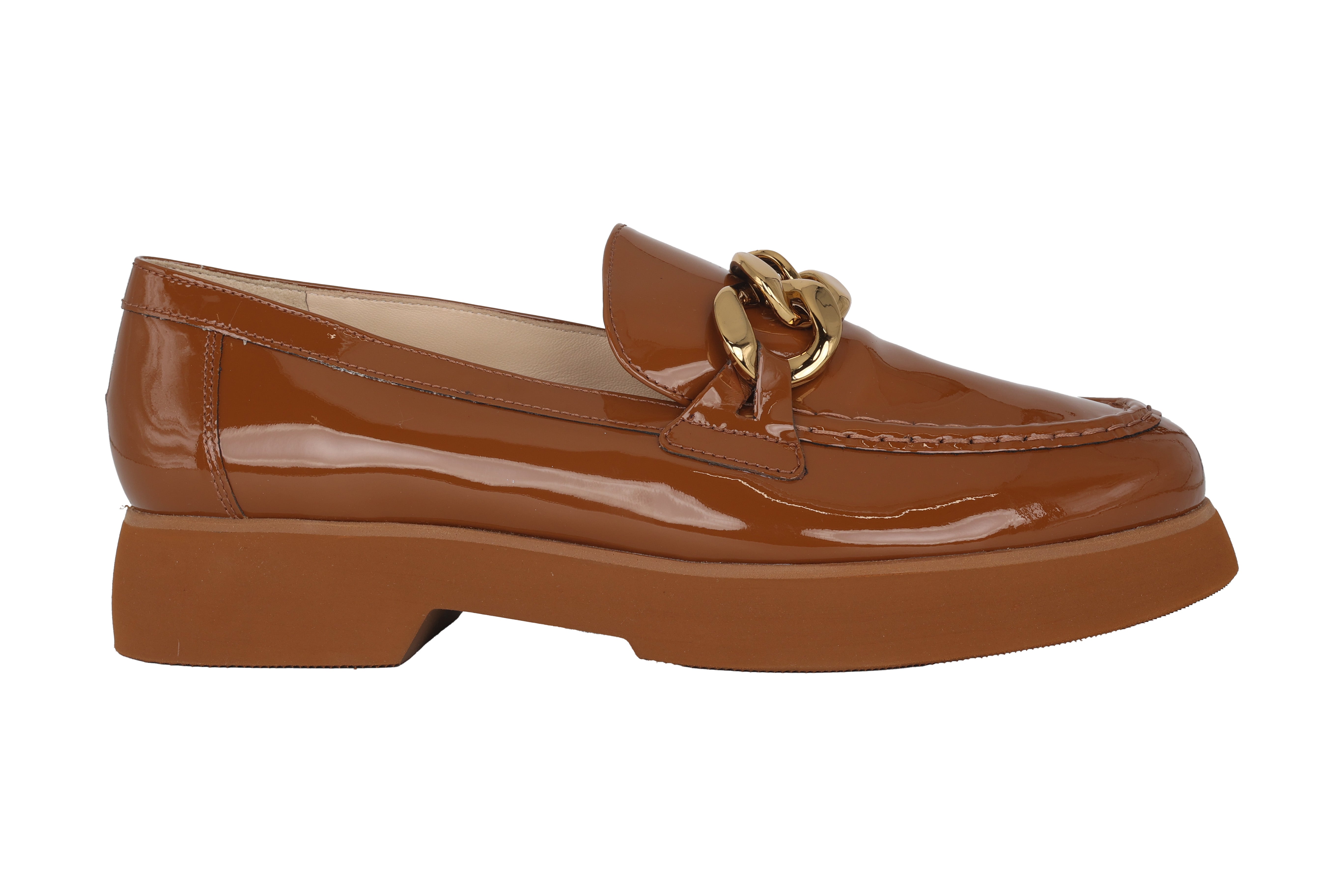 Damesloafer 'Stacy' - bruin lak