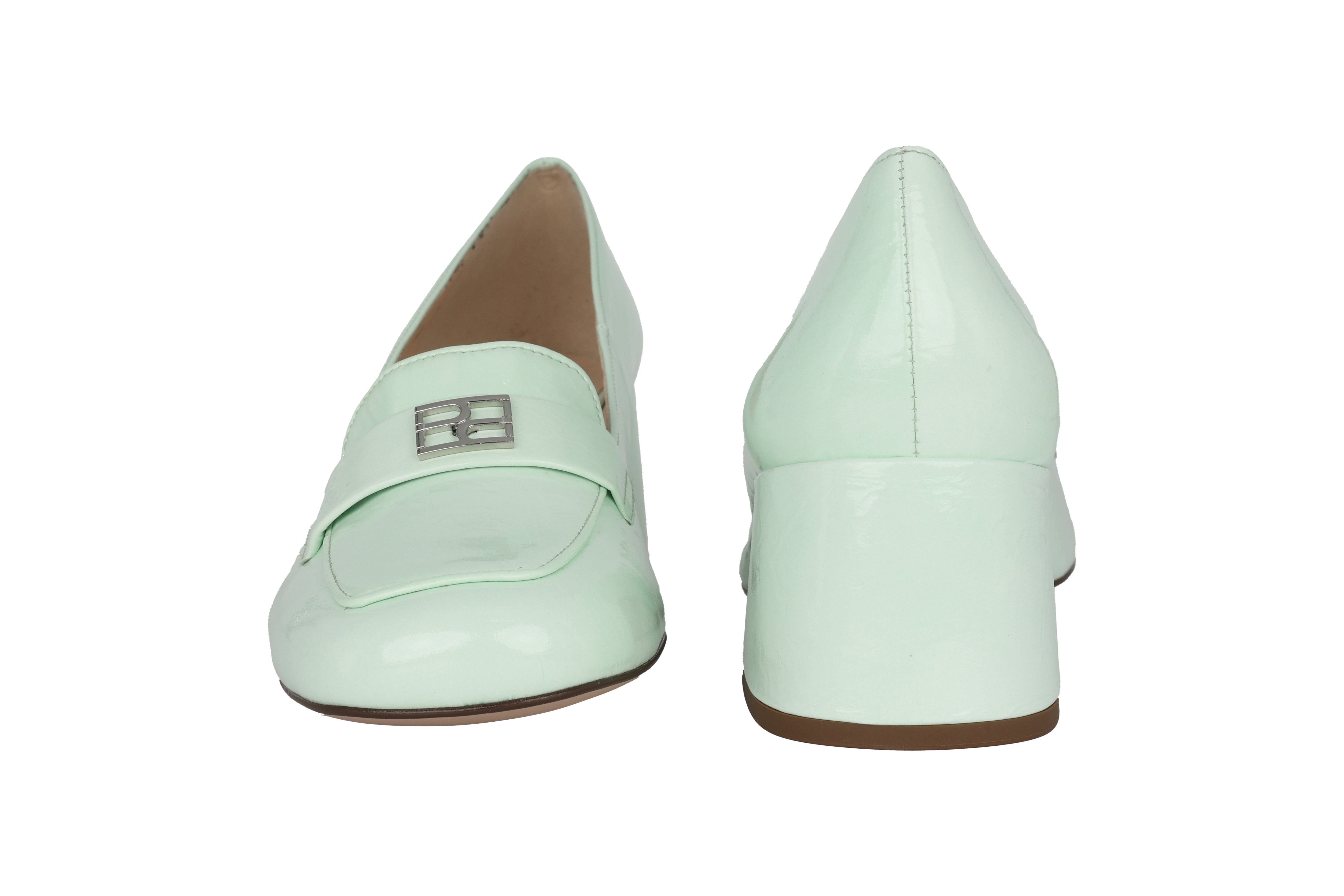 Damespump 'Helen' - Groen lak